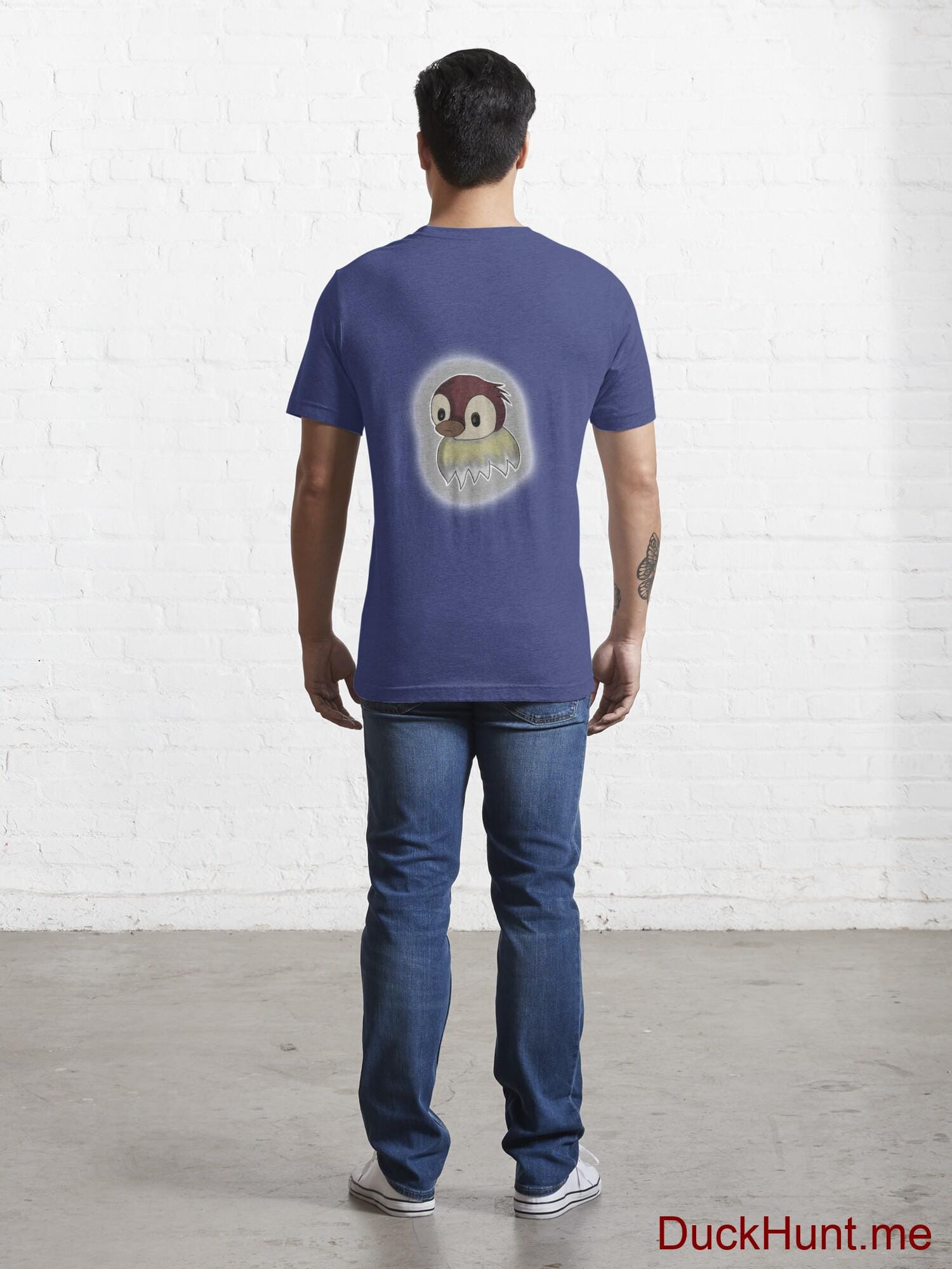 Ghost Duck (foggy) Blue Essential T-Shirt (Back printed) alternative image 3