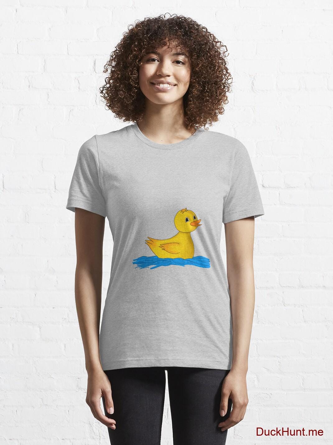 Plastic Duck Heather Grey Essential T-Shirt (Front printed) alternative image 5