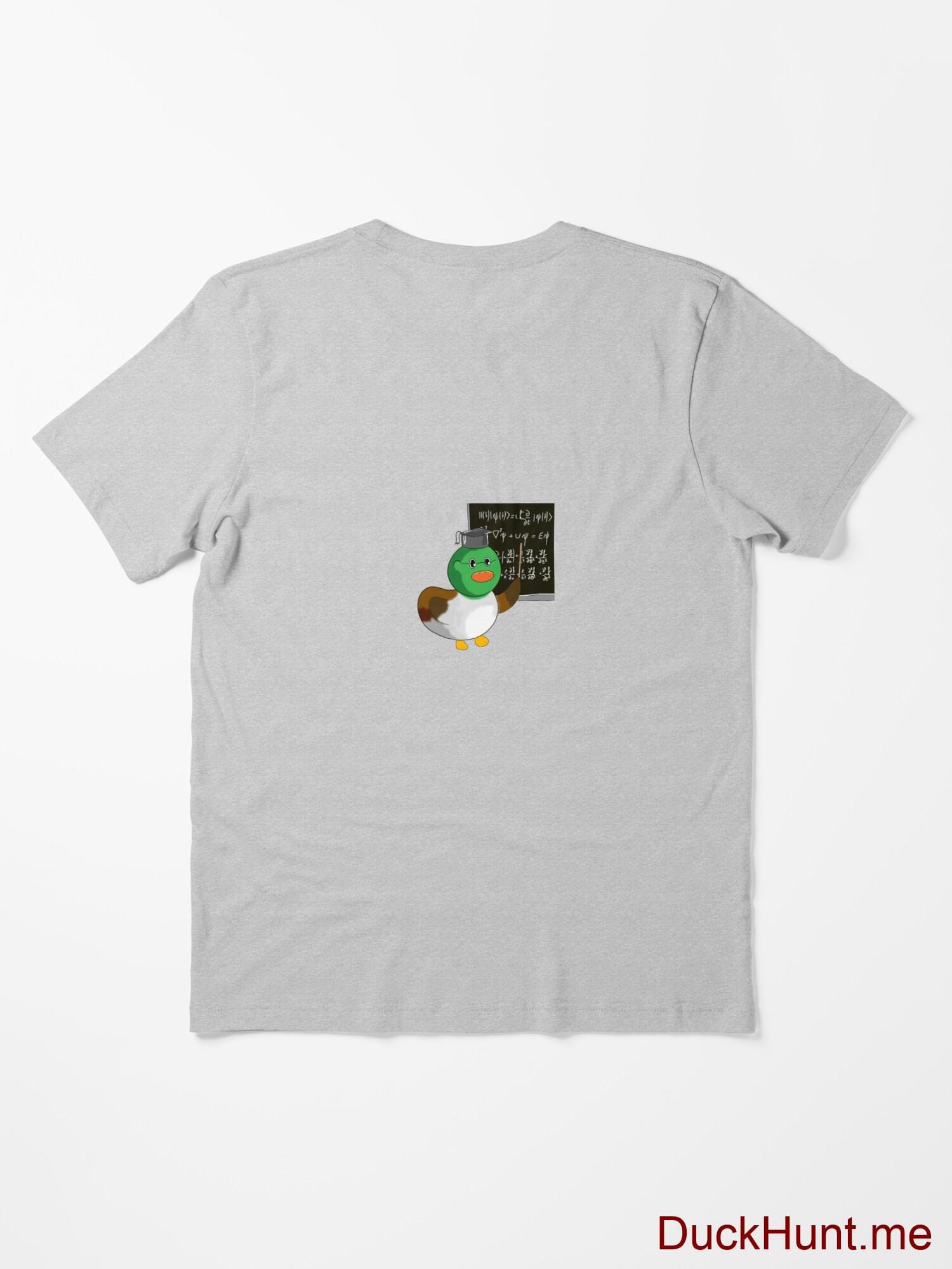 Prof Duck Heather Grey Essential T-Shirt (Back printed) alternative image 1
