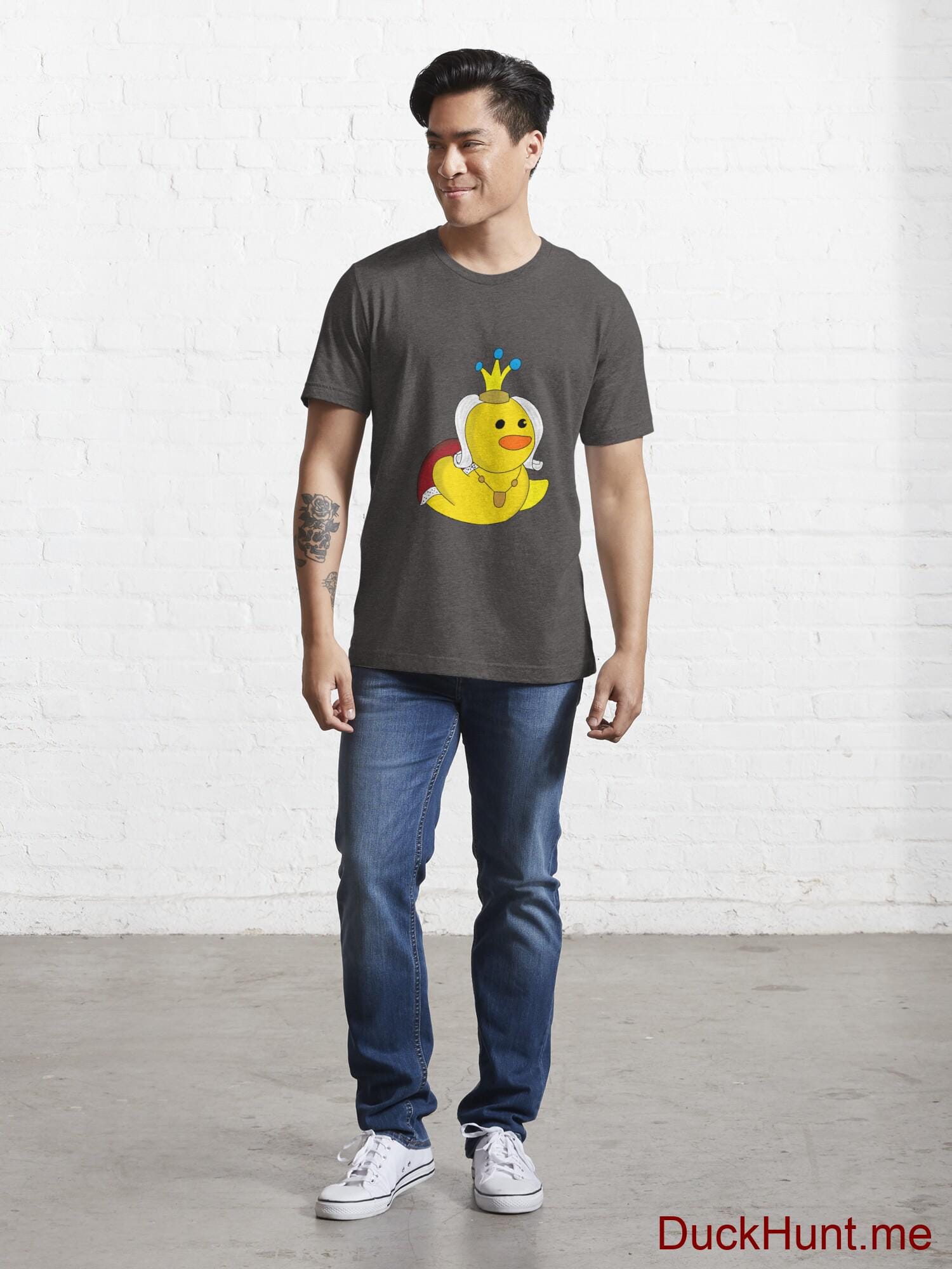 Royal Duck Charcoal Heather Essential T-Shirt (Front printed) alternative image 4