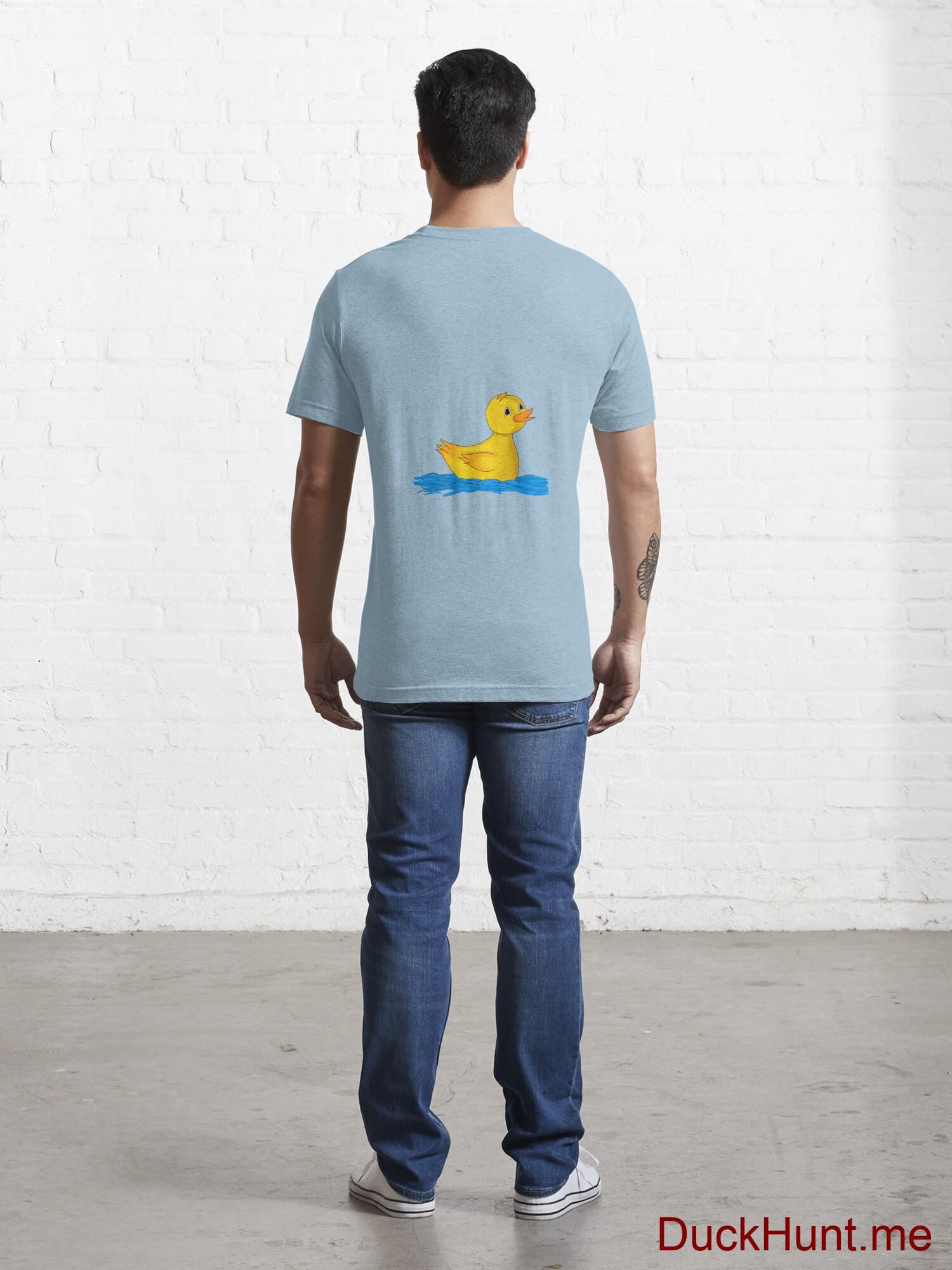 Plastic Duck Light Blue Essential T-Shirt (Back printed) alternative image 3