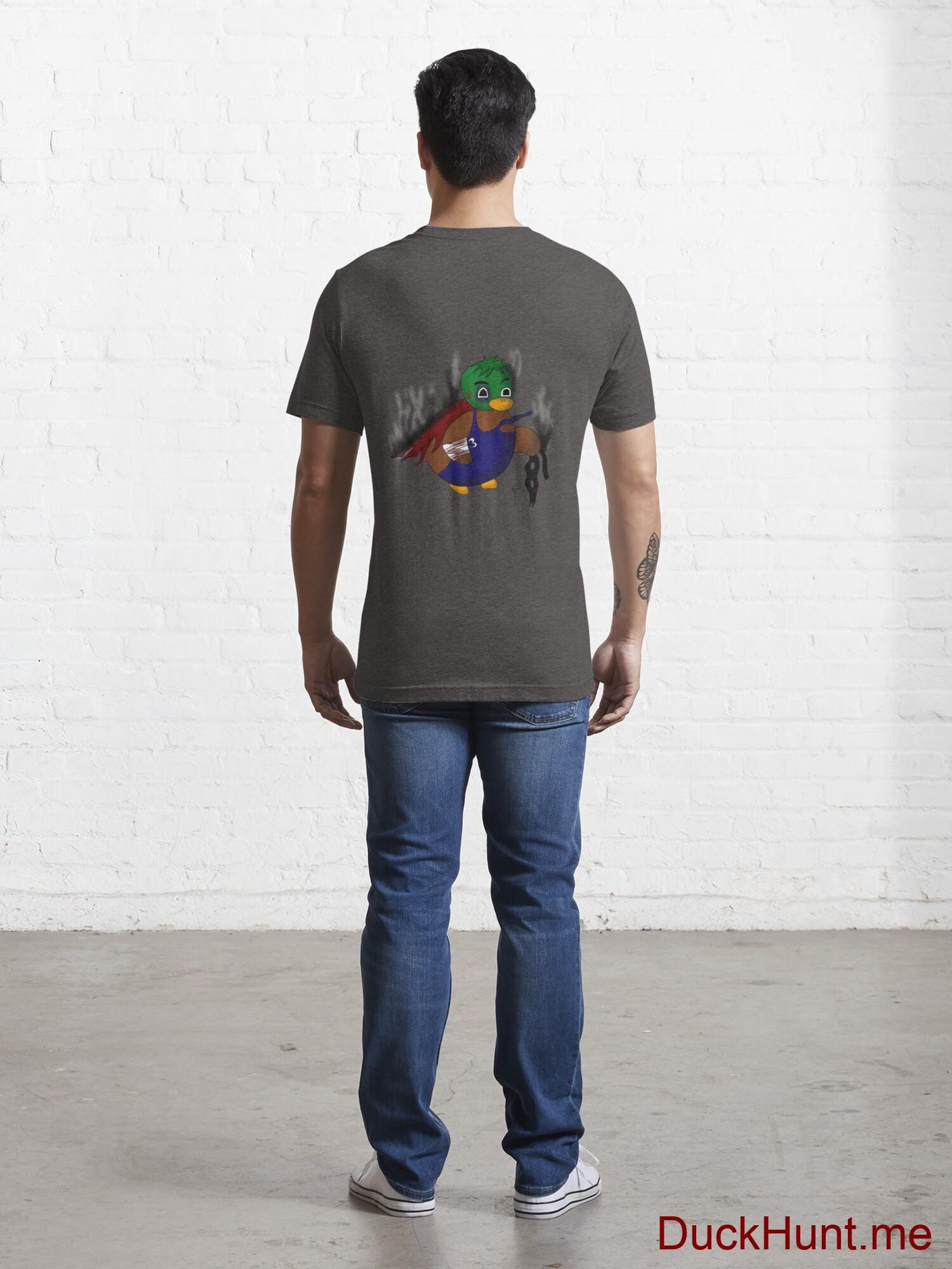Dead Boss Duck (smoky) Charcoal Heather Essential T-Shirt (Back printed) alternative image 3