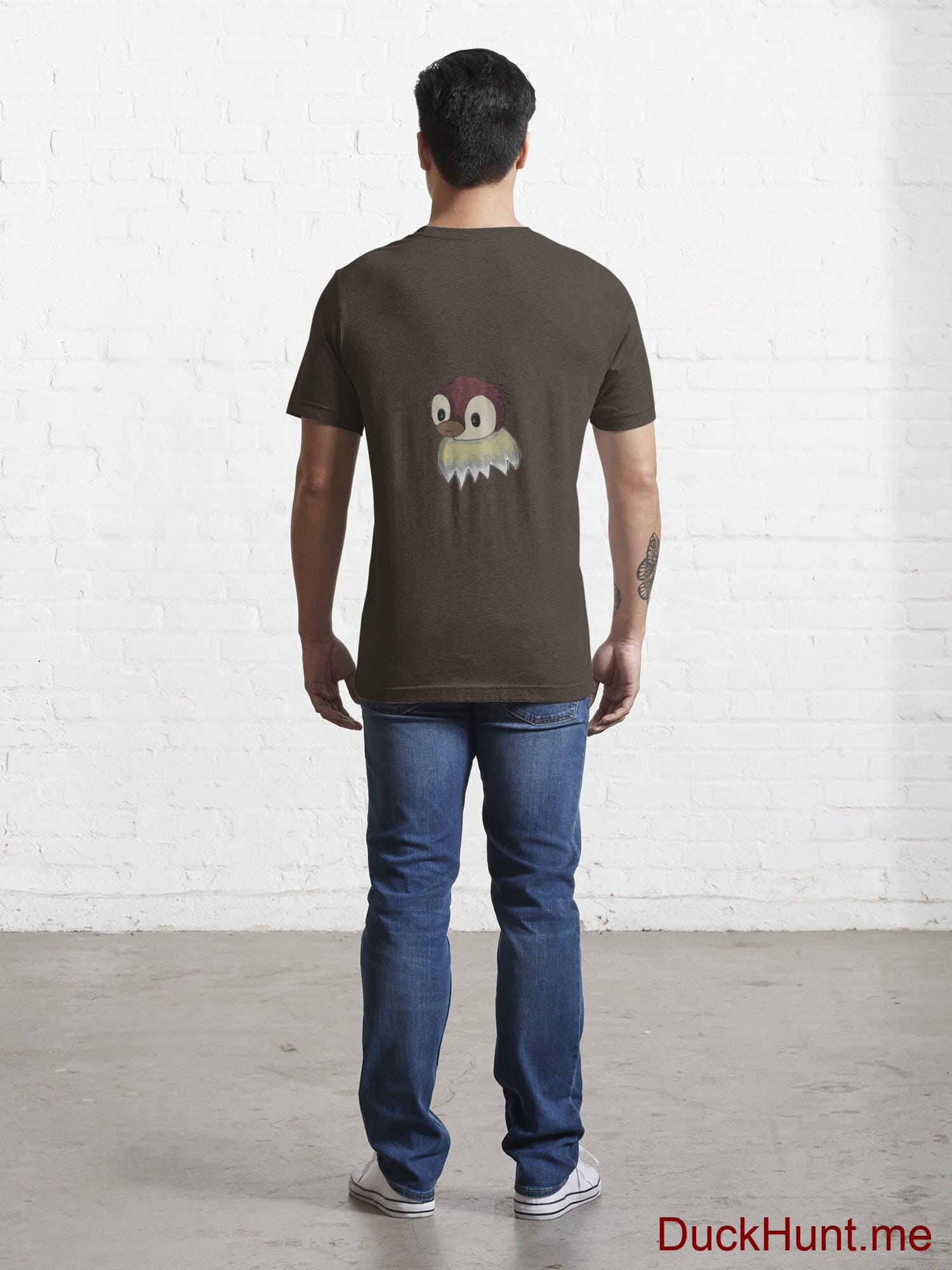 Ghost Duck (fogless) Brown Essential T-Shirt (Back printed) alternative image 3