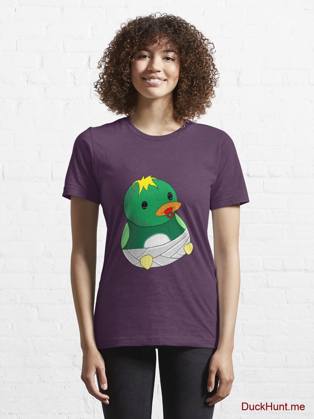 Baby duck Eggplant Essential T-Shirt (Front printed) alternative image 5