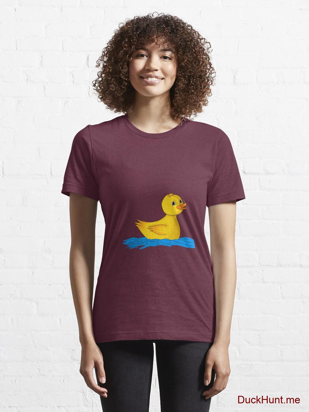Plastic Duck Dark Red Essential T-Shirt (Front printed) alternative image 5