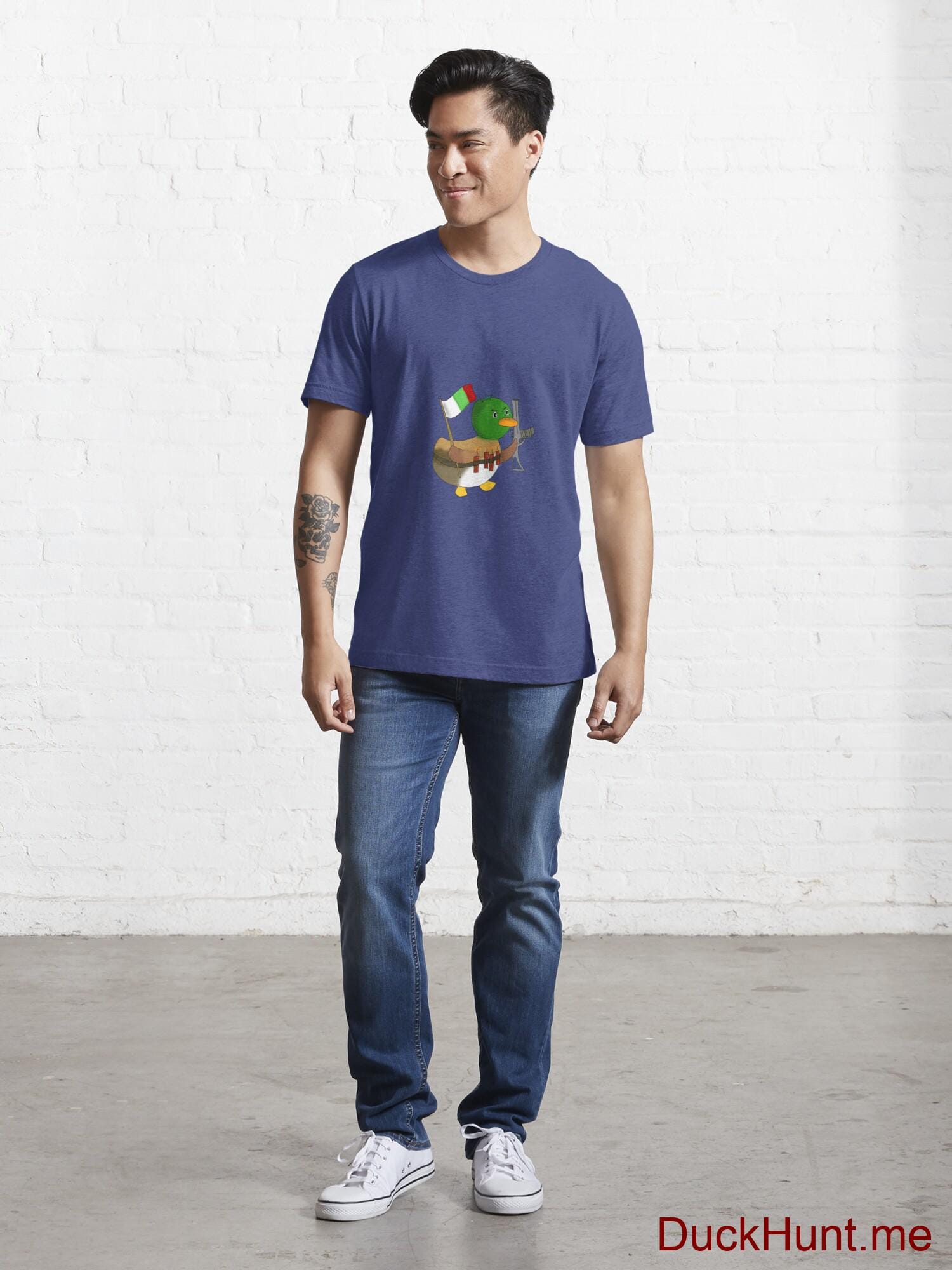 Kamikaze Duck Blue Essential T-Shirt (Front printed) alternative image 4