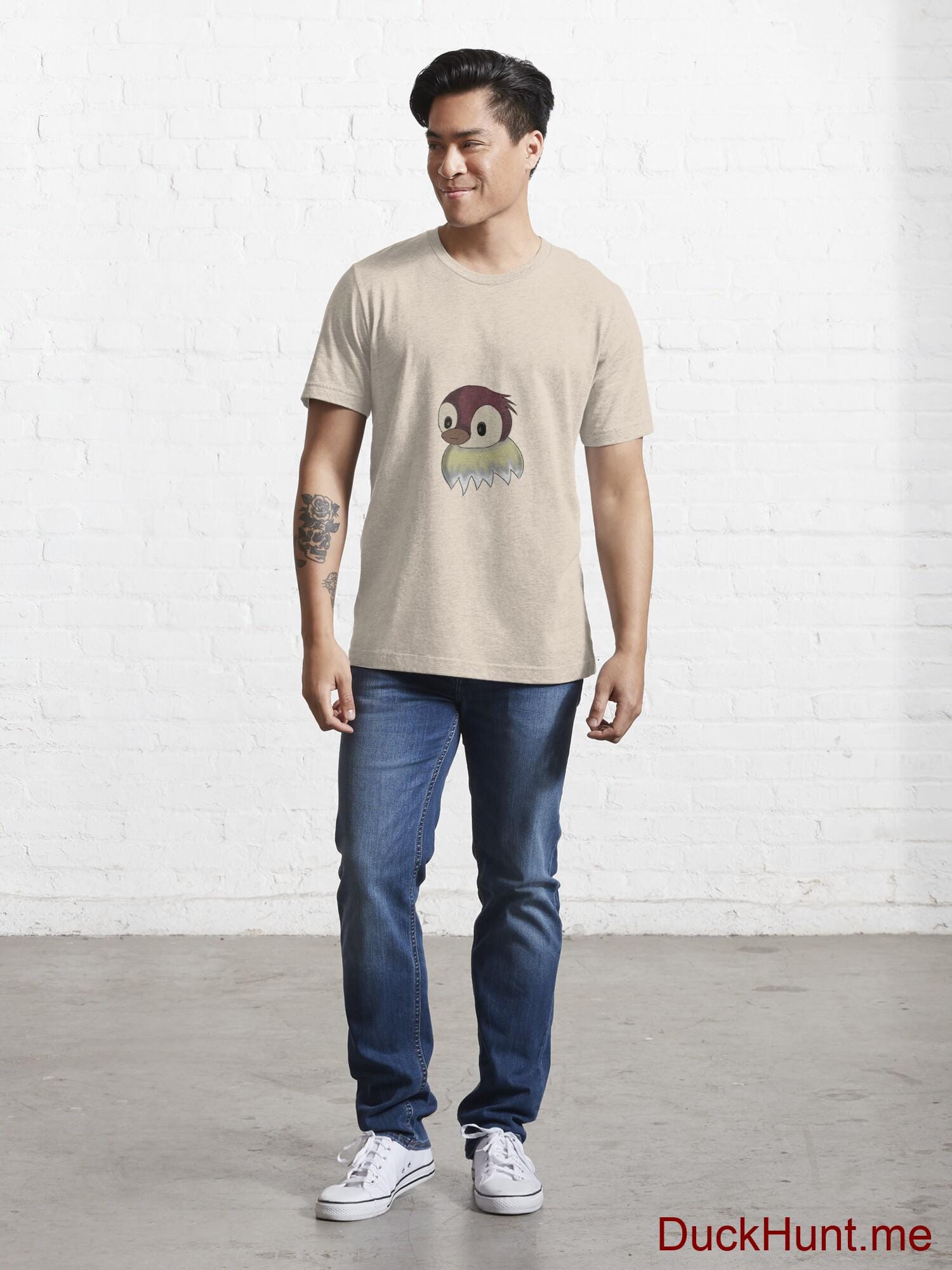 Ghost Duck (fogless) Creme Essential T-Shirt (Front printed) alternative image 4