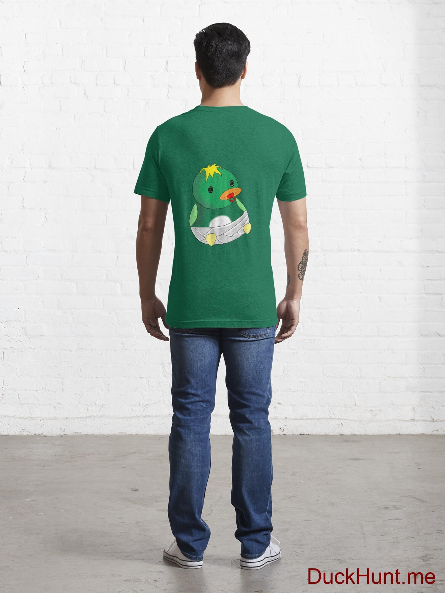 Baby duck Green Essential T-Shirt (Back printed) alternative image 3