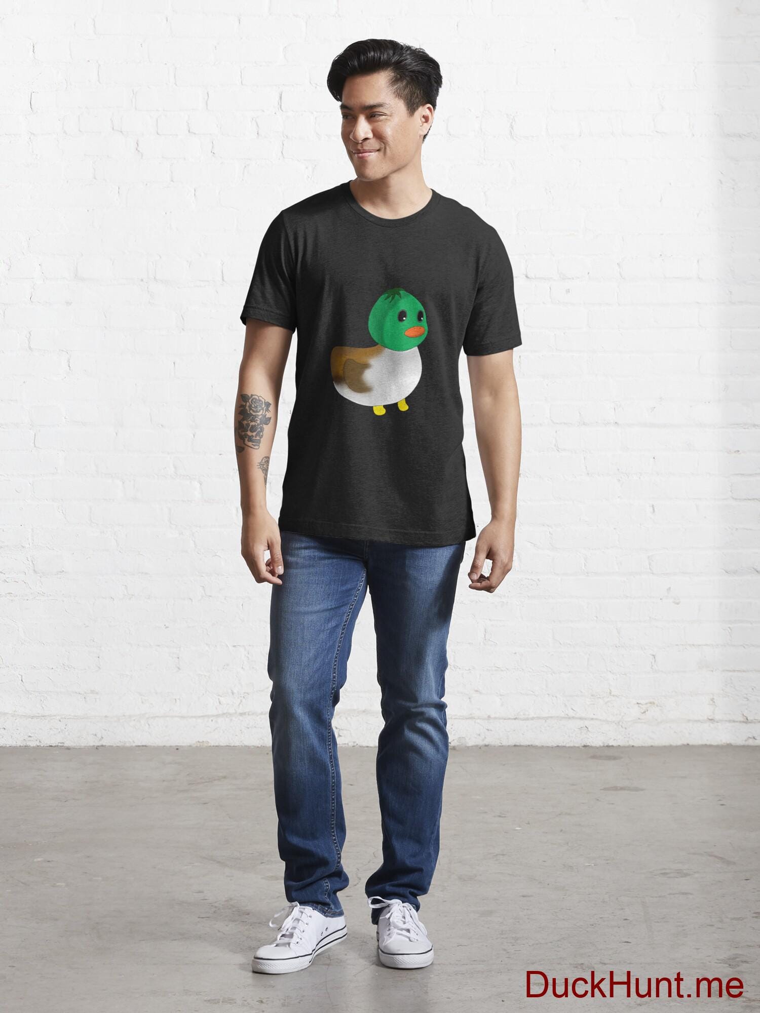 Normal Duck Black Essential T-Shirt (Front printed) alternative image 4