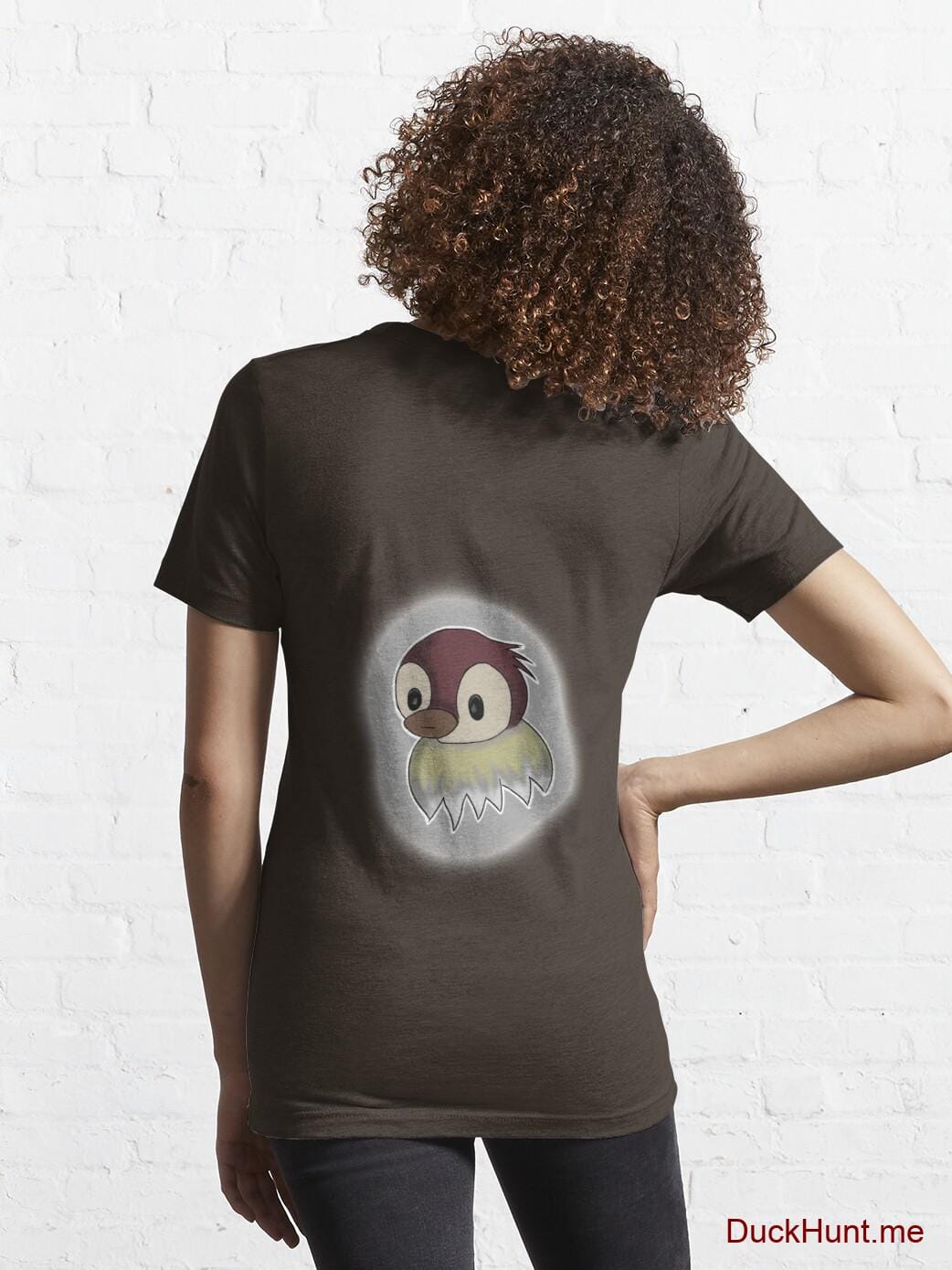 Ghost Duck (foggy) Brown Essential T-Shirt (Back printed) alternative image 4