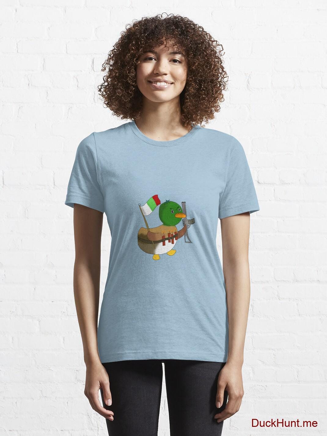 Kamikaze Duck Light Blue Essential T-Shirt (Front printed) alternative image 5