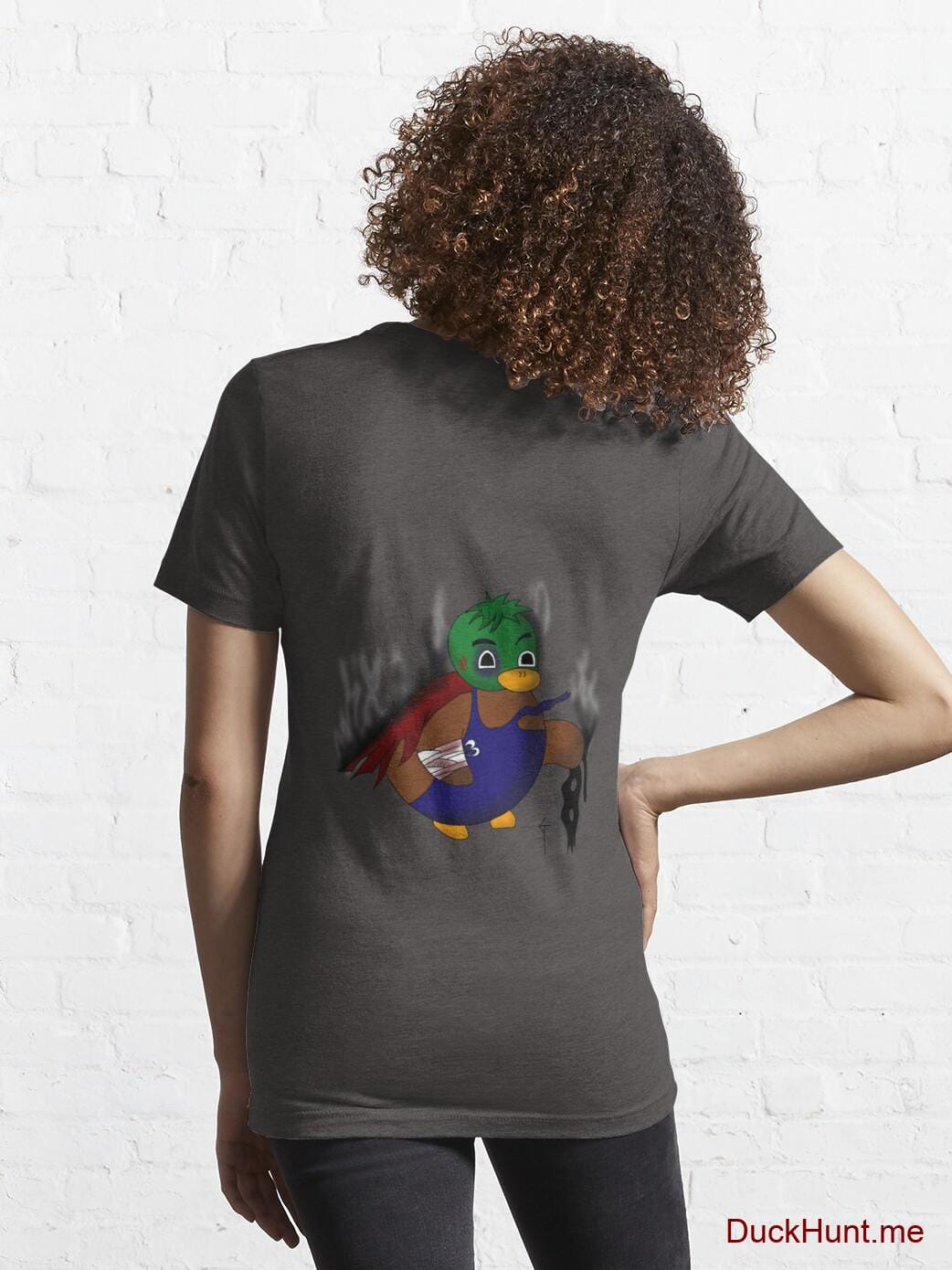 Dead Boss Duck (smoky) Charcoal Heather Essential T-Shirt (Back printed) alternative image 4