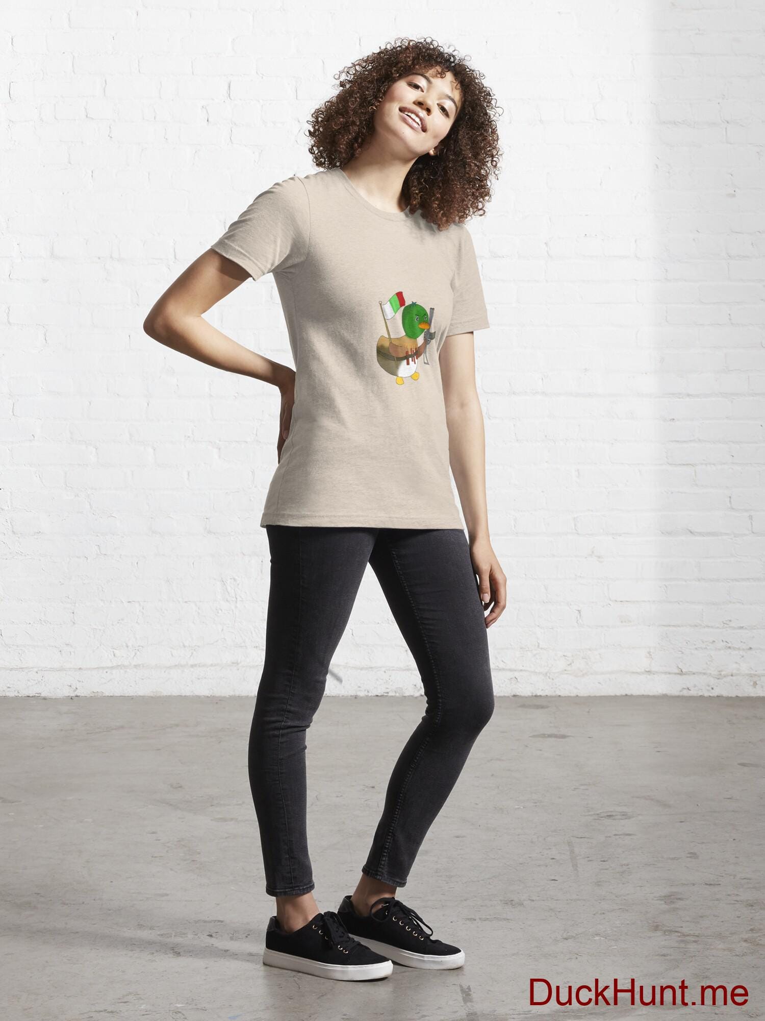 Kamikaze Duck Creme Essential T-Shirt (Front printed) alternative image 3