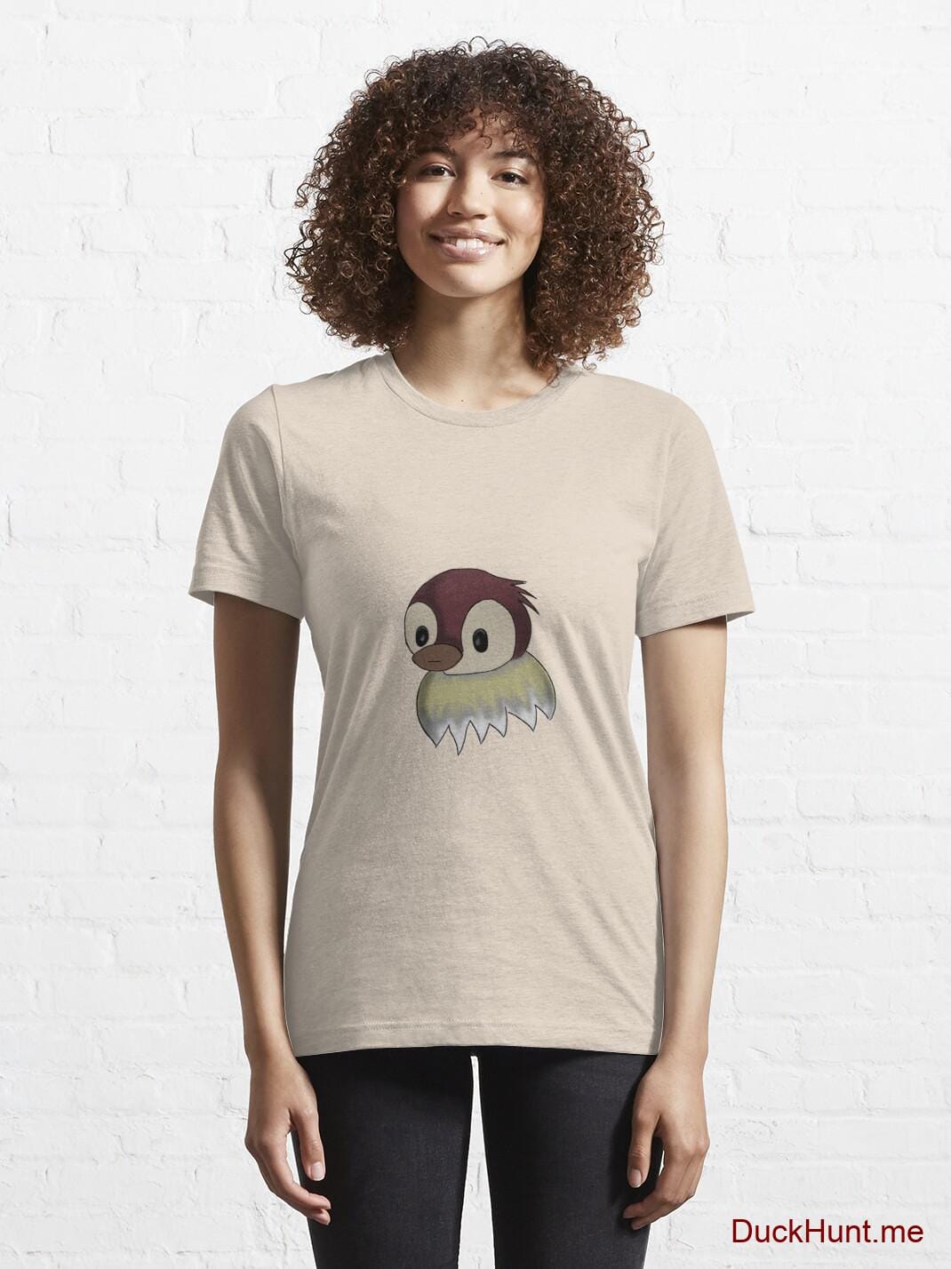Ghost Duck (fogless) Creme Essential T-Shirt (Front printed) alternative image 5