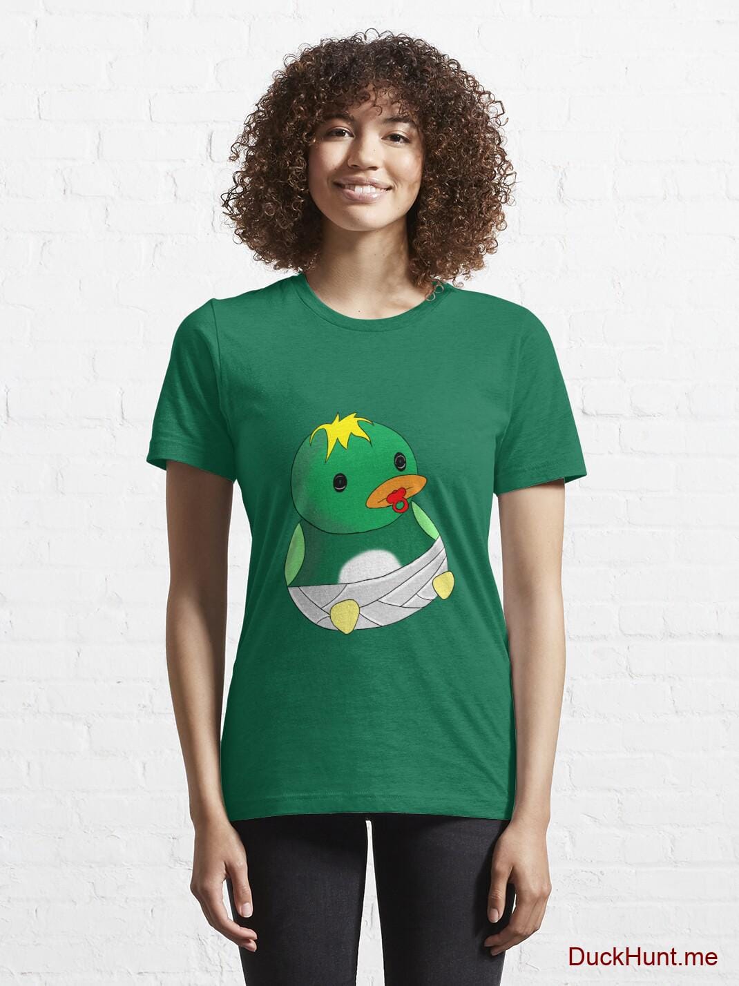 Baby duck Green Essential T-Shirt (Front printed) alternative image 5