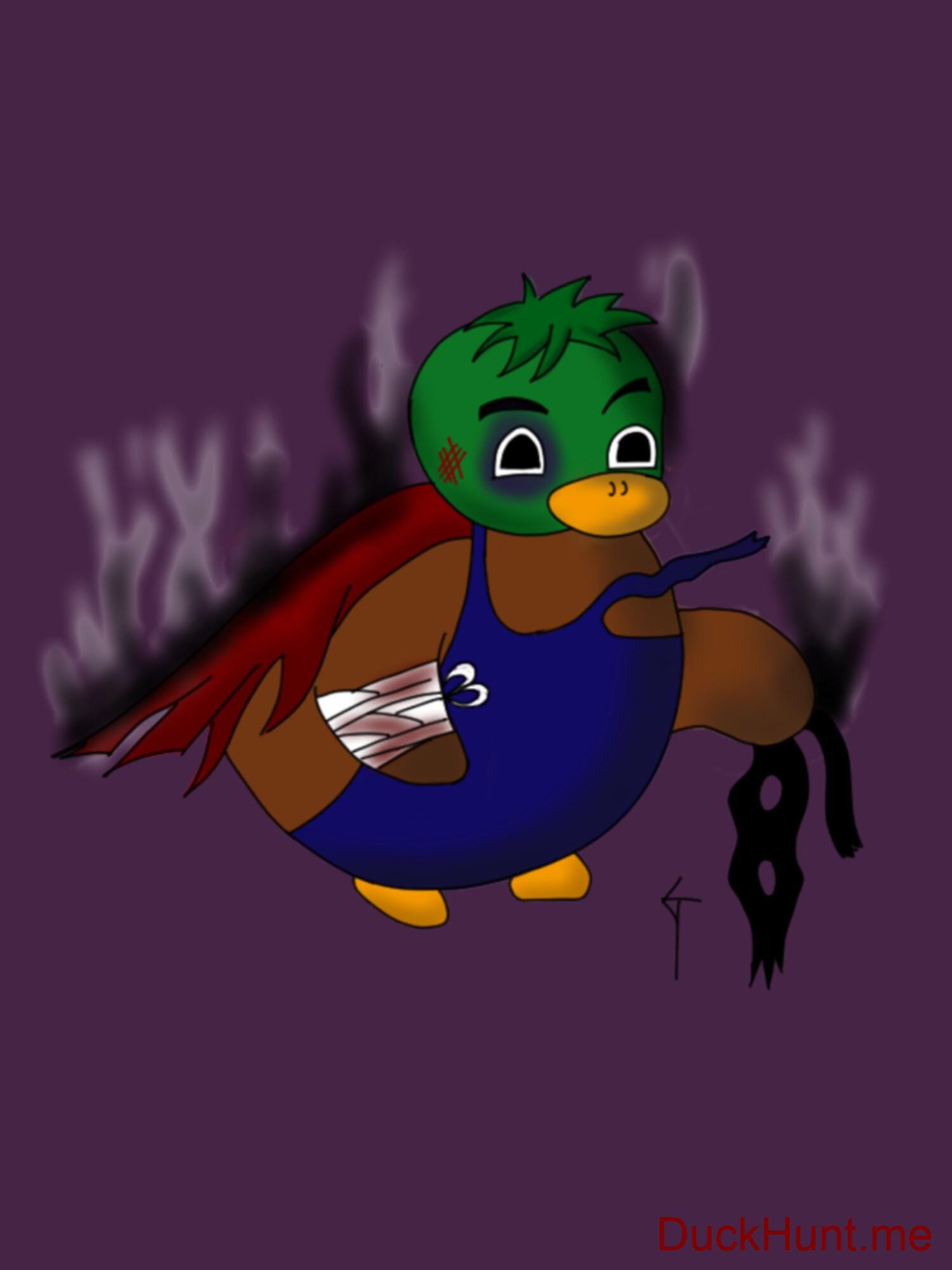 Dead Boss Duck (smoky) Eggplant Essential T-Shirt (Back printed) alternative image 2