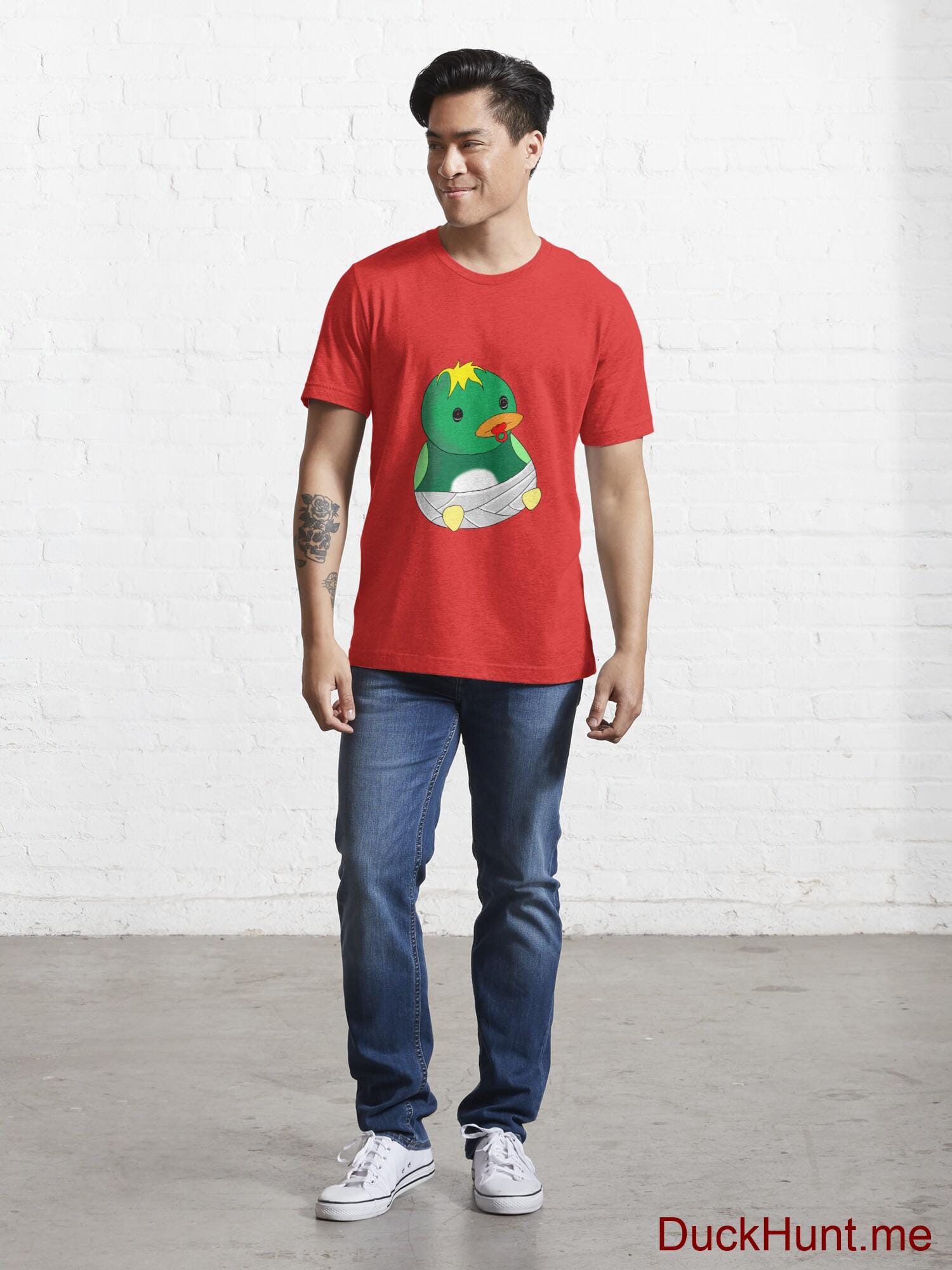 Baby duck Red Essential T-Shirt (Front printed) alternative image 4