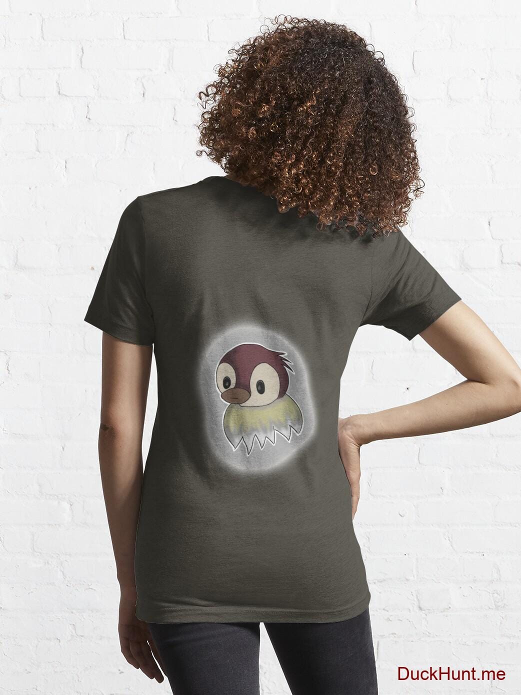 Ghost Duck (foggy) Army Essential T-Shirt (Back printed) alternative image 4