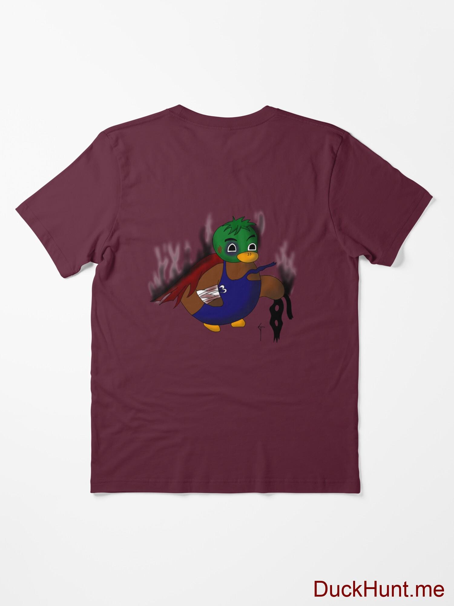 Dead Boss Duck (smoky) Dark Red Essential T-Shirt (Back printed) alternative image 1