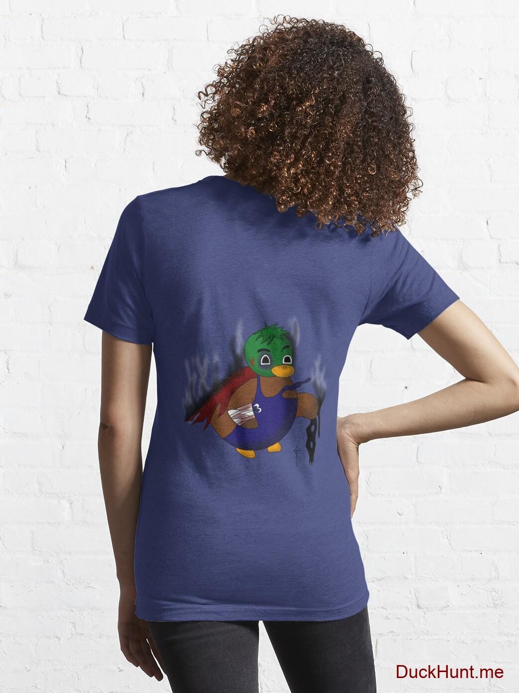Dead Boss Duck (smoky) Blue Essential T-Shirt (Back printed) alternative image 4