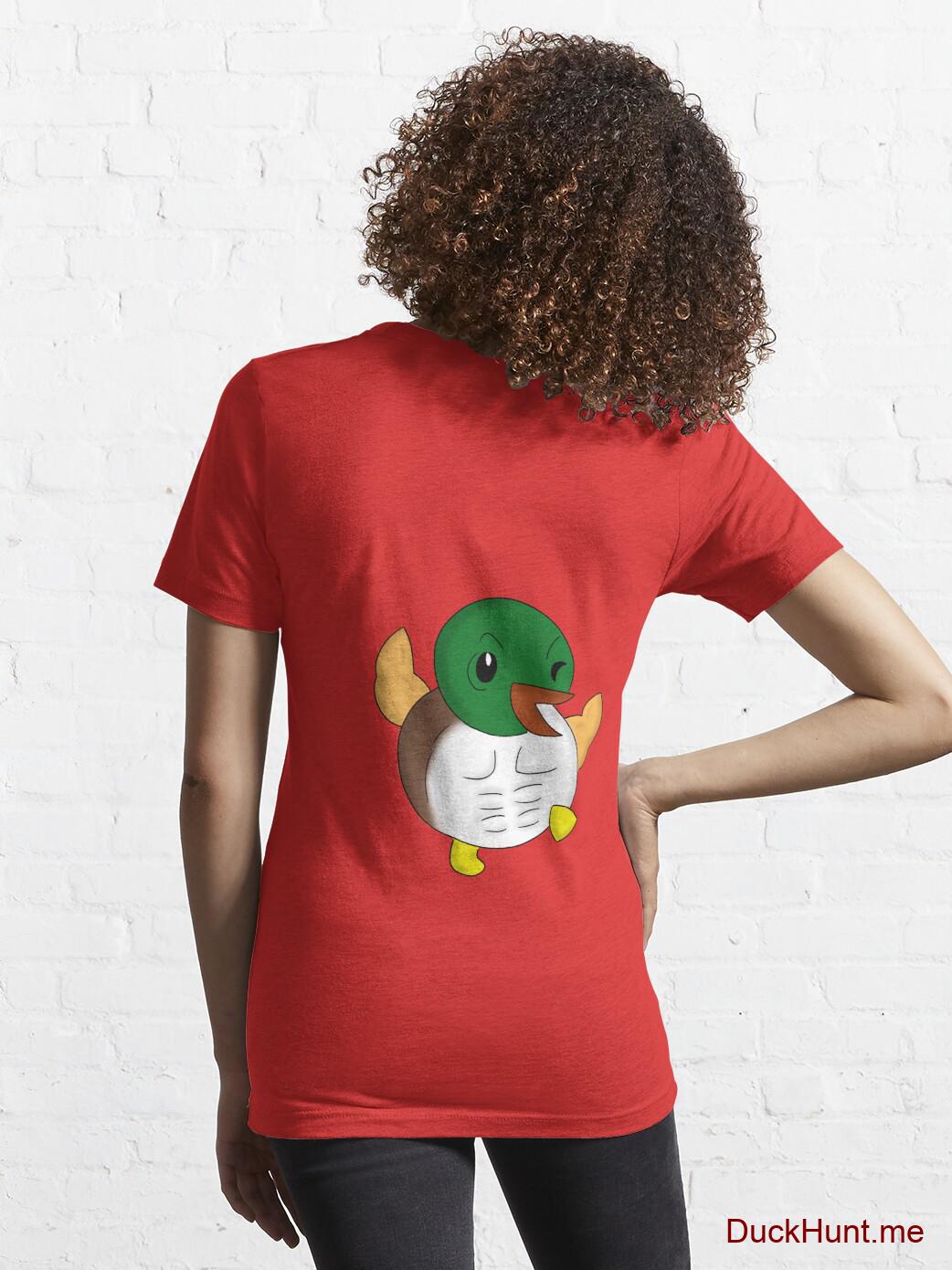 Super duck Red Essential T-Shirt (Back printed) alternative image 4