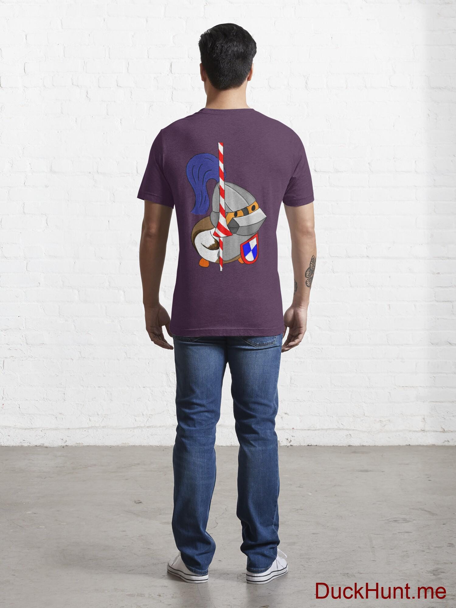 Armored Duck Eggplant Essential T-Shirt (Back printed) alternative image 3