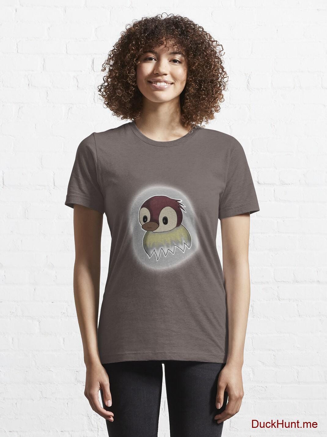 Ghost Duck (foggy) Dark Grey Essential T-Shirt (Front printed) alternative image 5