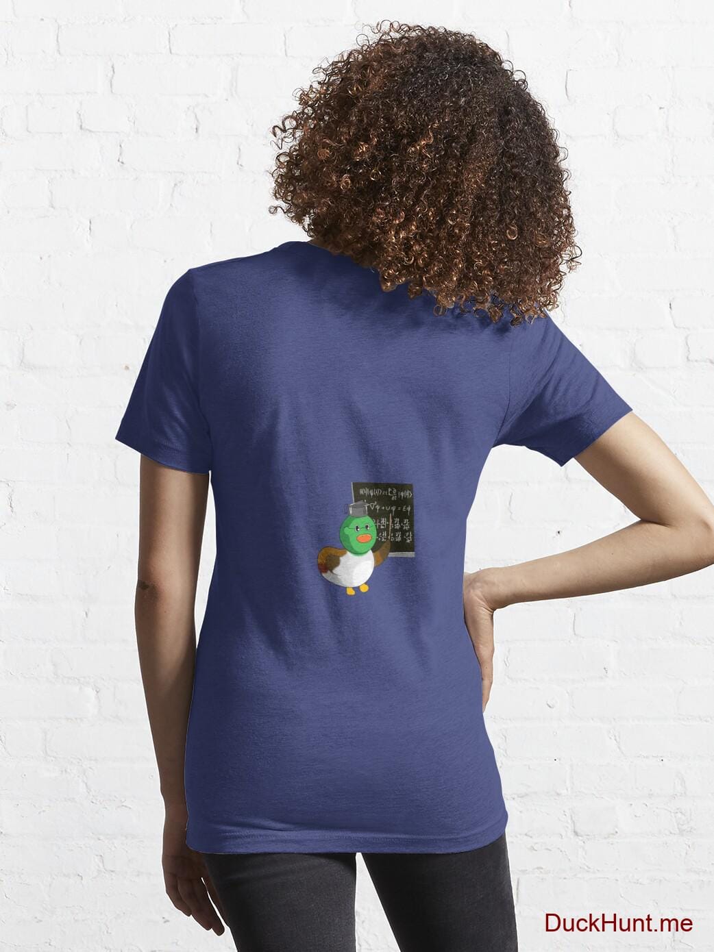 Prof Duck Blue Essential T-Shirt (Back printed) alternative image 4
