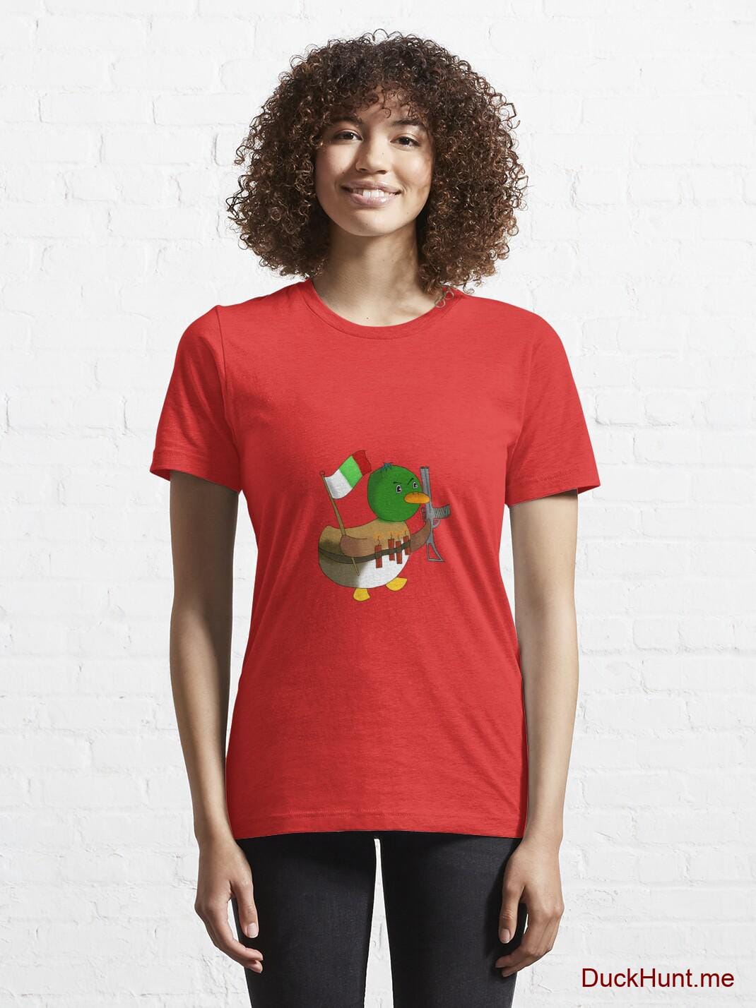 Kamikaze Duck Red Essential T-Shirt (Front printed) alternative image 5