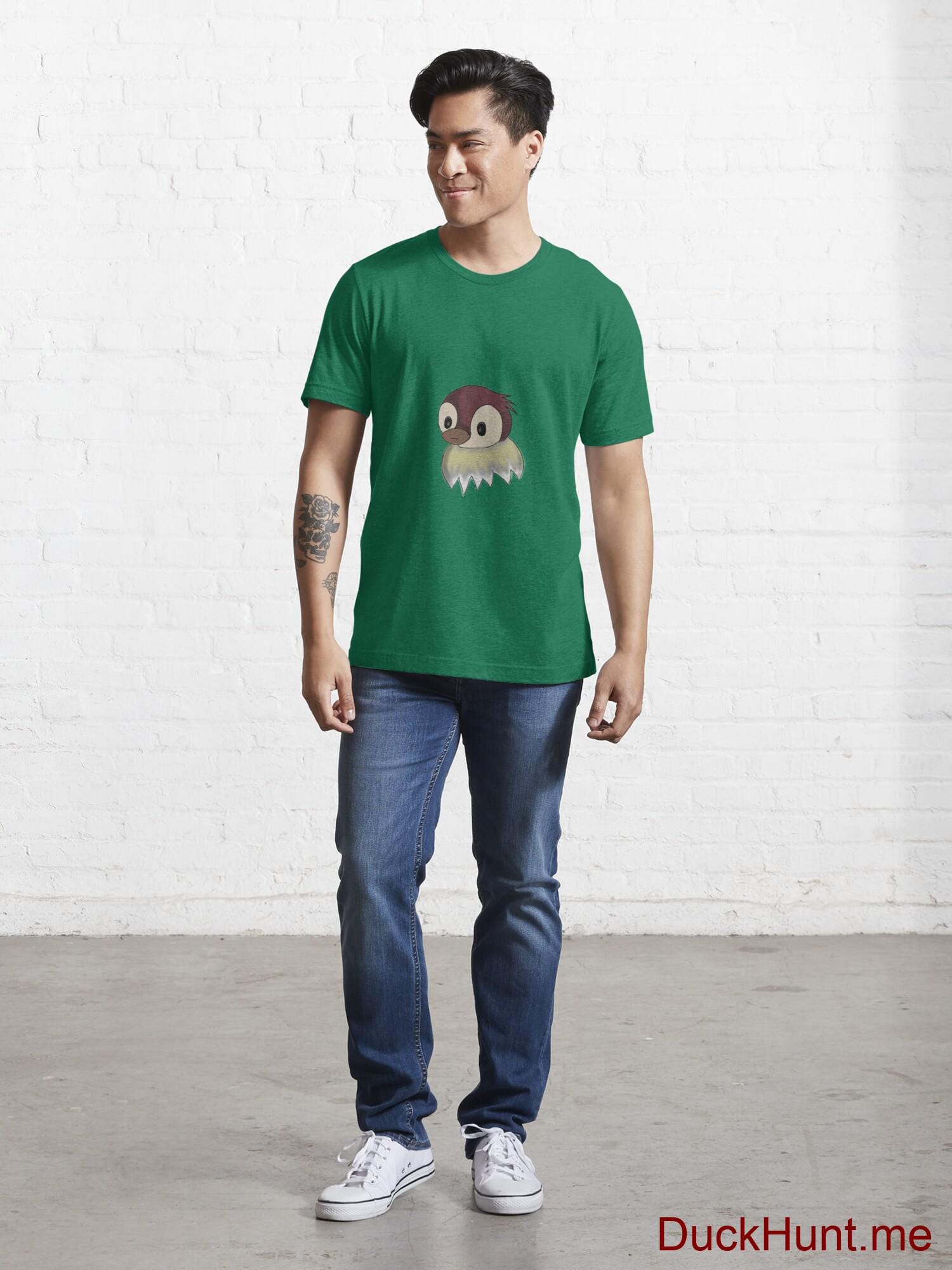 Ghost Duck (fogless) Green Essential T-Shirt (Front printed) alternative image 4