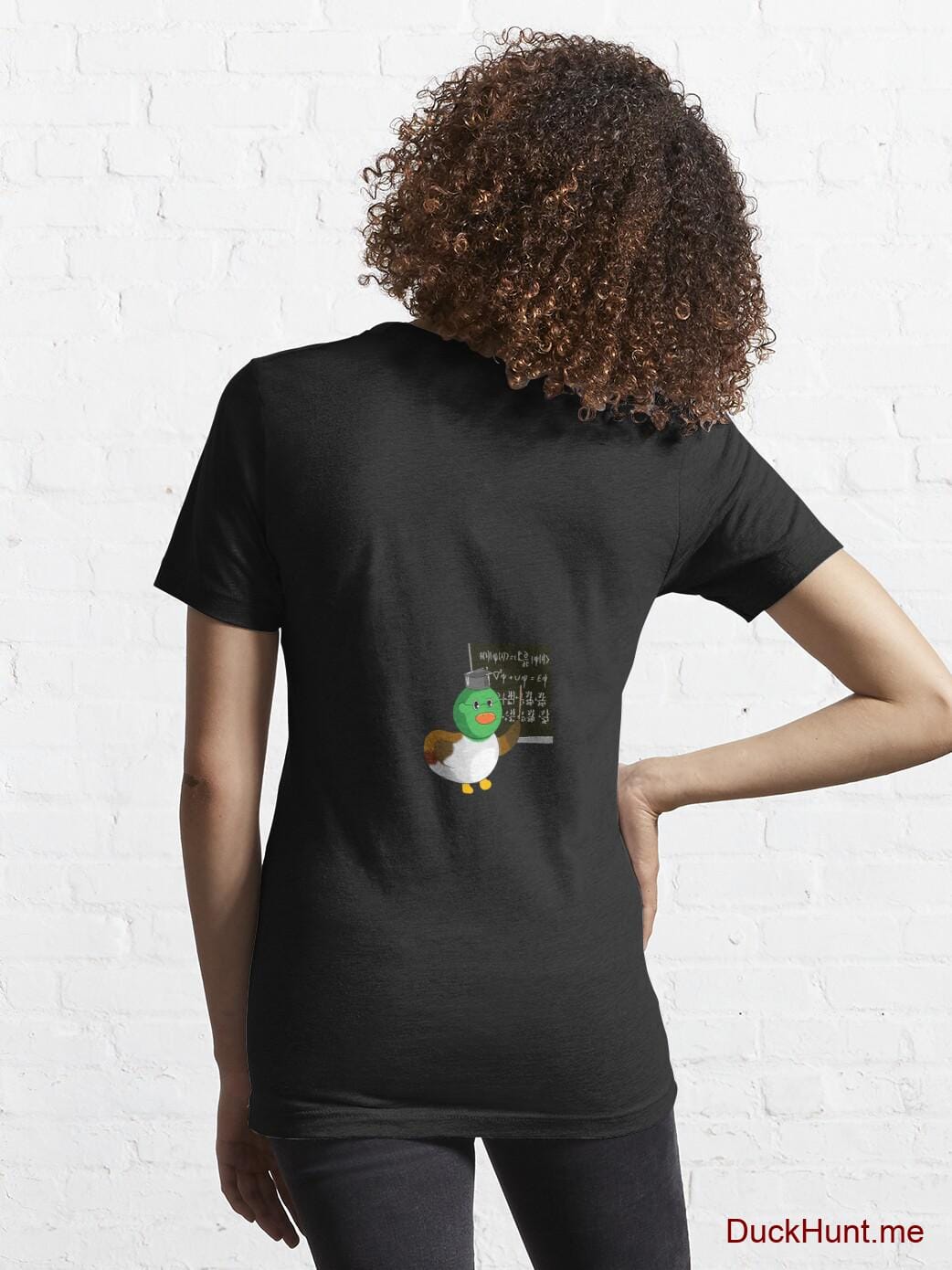 Prof Duck Black Essential T-Shirt (Back printed) alternative image 4