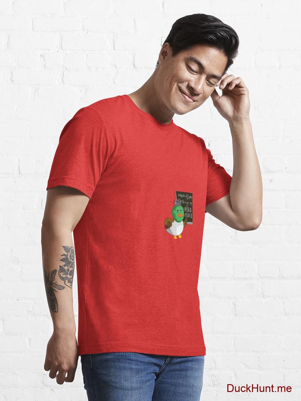 Prof Duck Red Essential T-Shirt (Front printed) alternative image 6