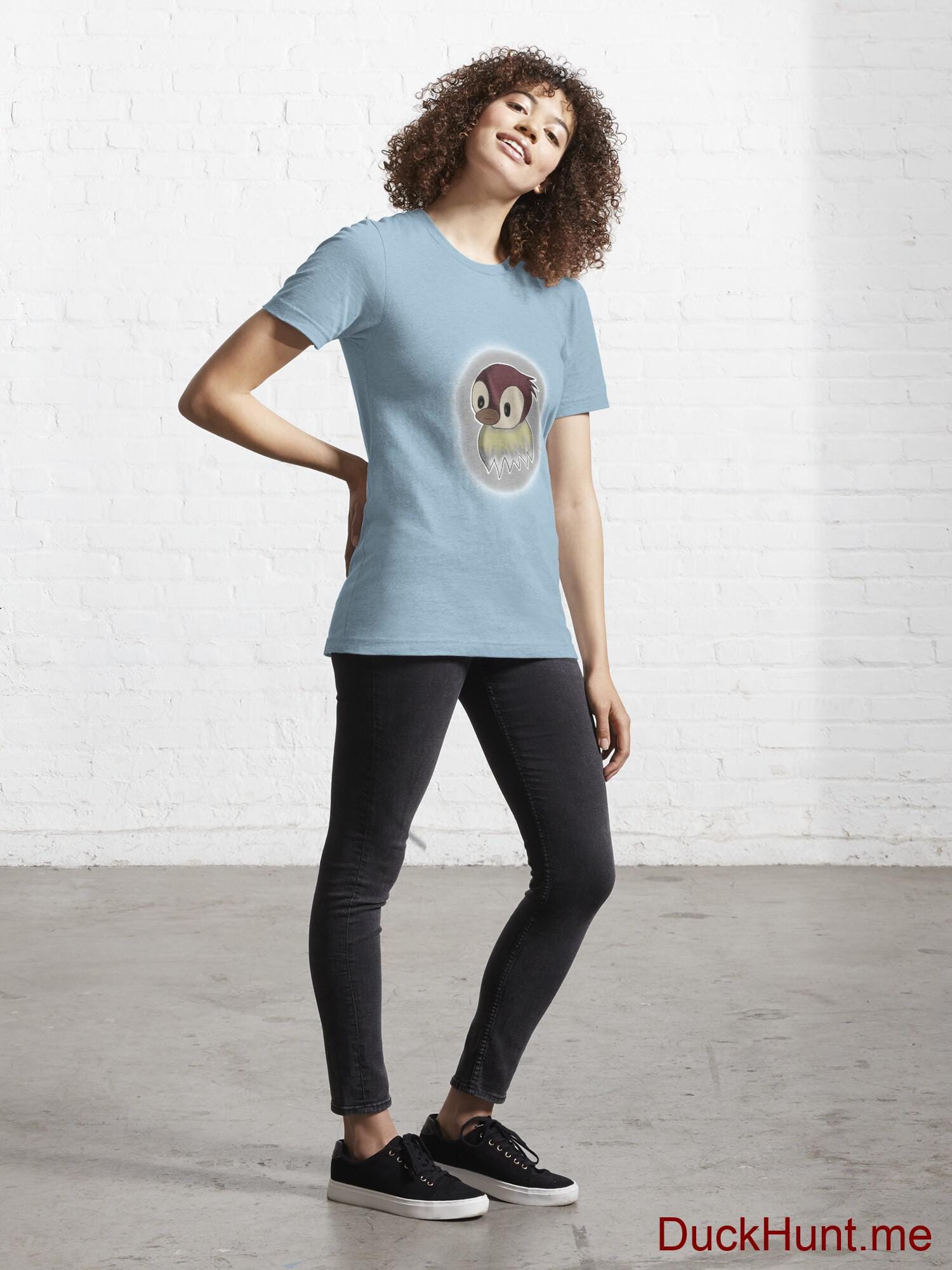 Ghost Duck (foggy) Light Blue Essential T-Shirt (Front printed) alternative image 3