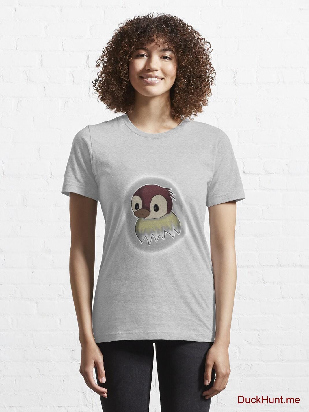 Ghost Duck (foggy) Heather Grey Essential T-Shirt (Front printed) alternative image 5