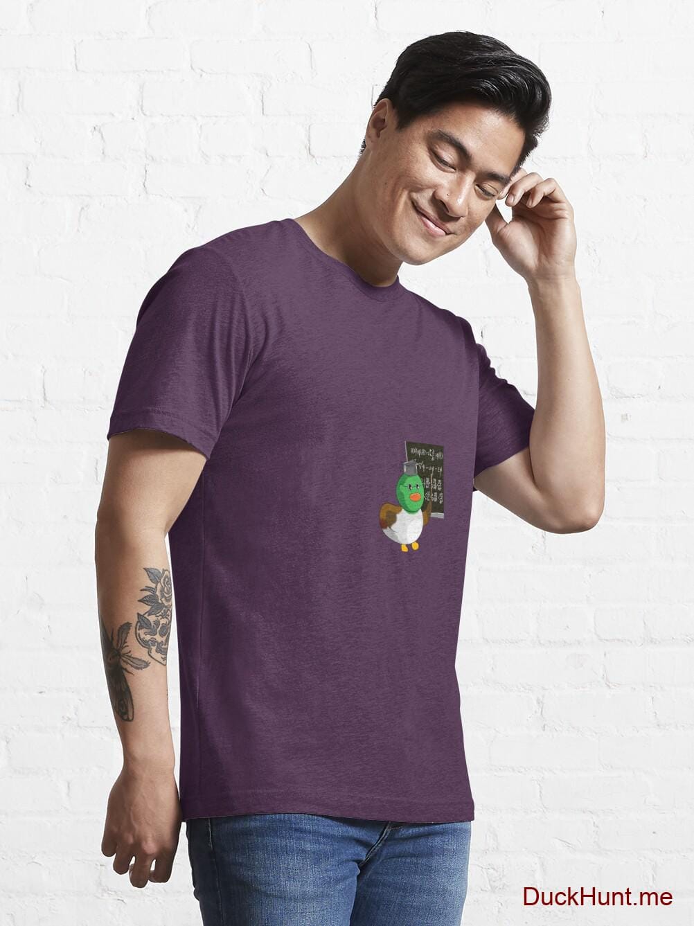 Prof Duck Eggplant Essential T-Shirt (Front printed) alternative image 6