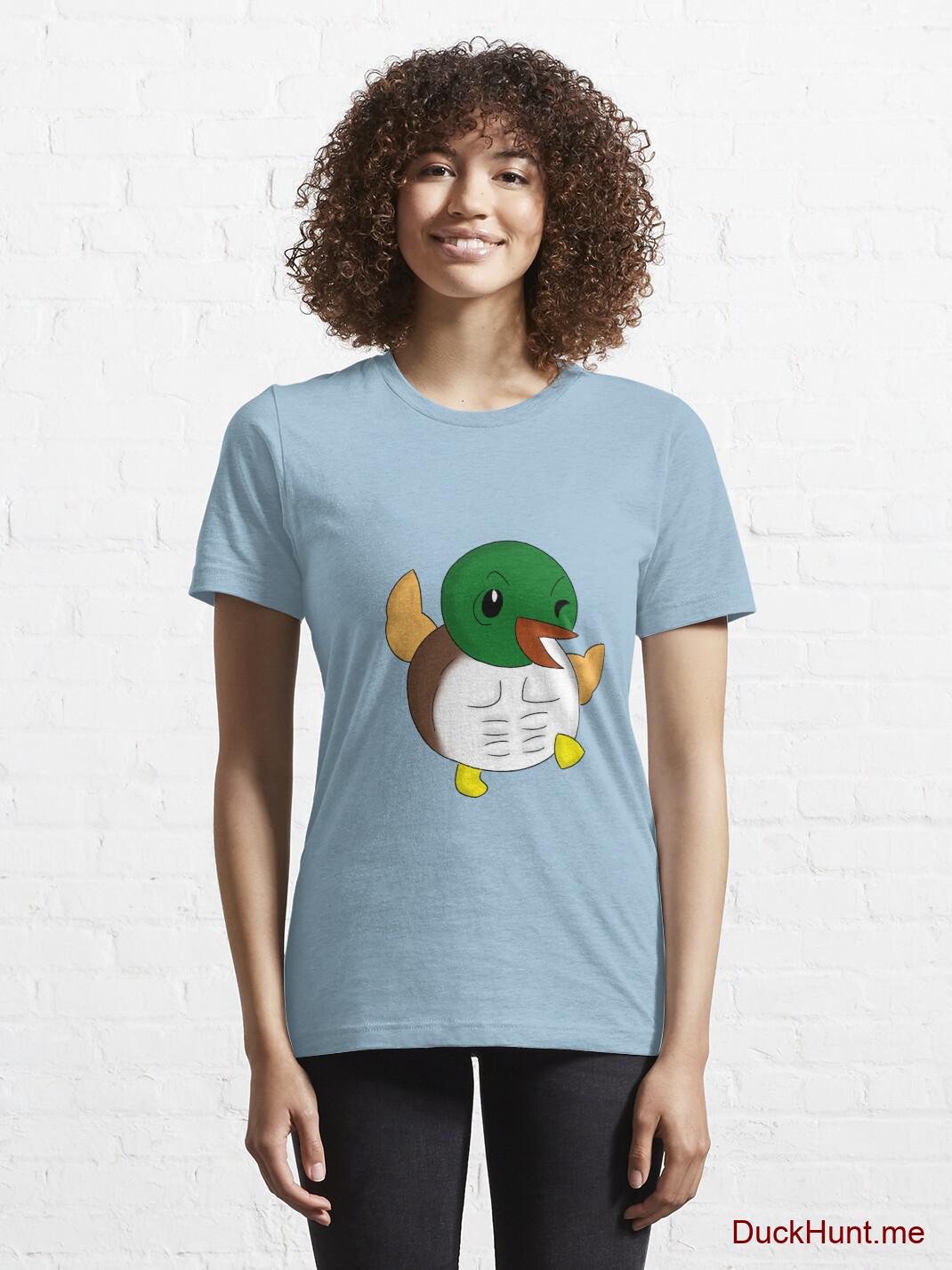 Super duck Light Blue Essential T-Shirt (Front printed) alternative image 5