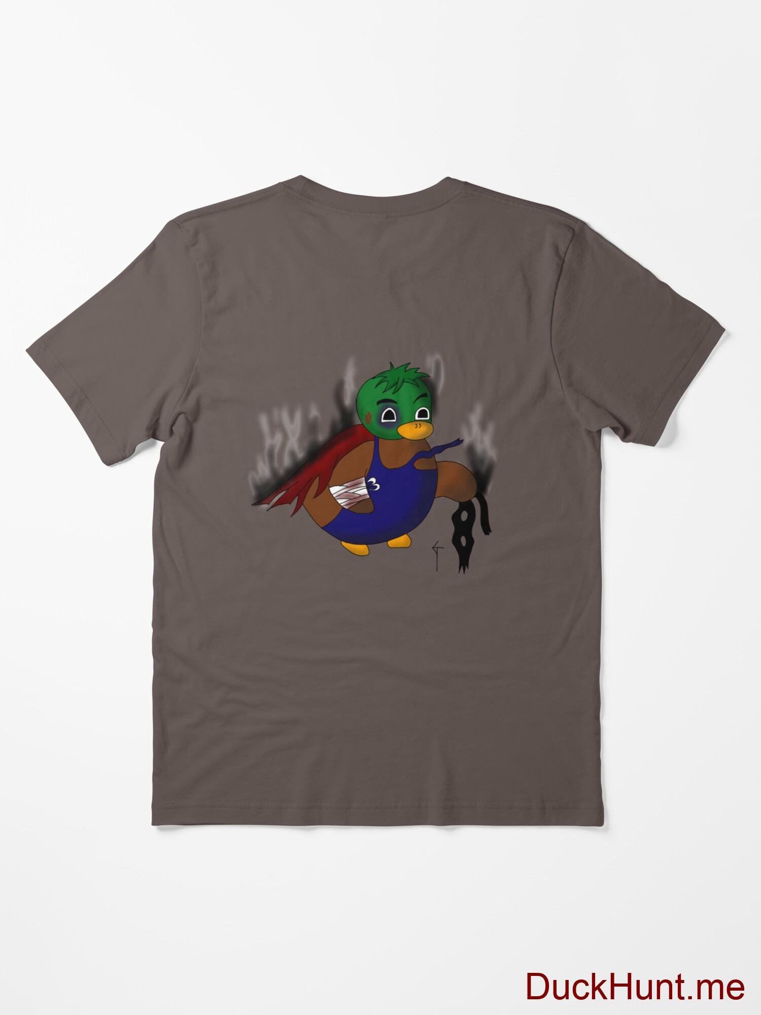 Dead Boss Duck (smoky) Dark Grey Essential T-Shirt (Back printed) alternative image 1