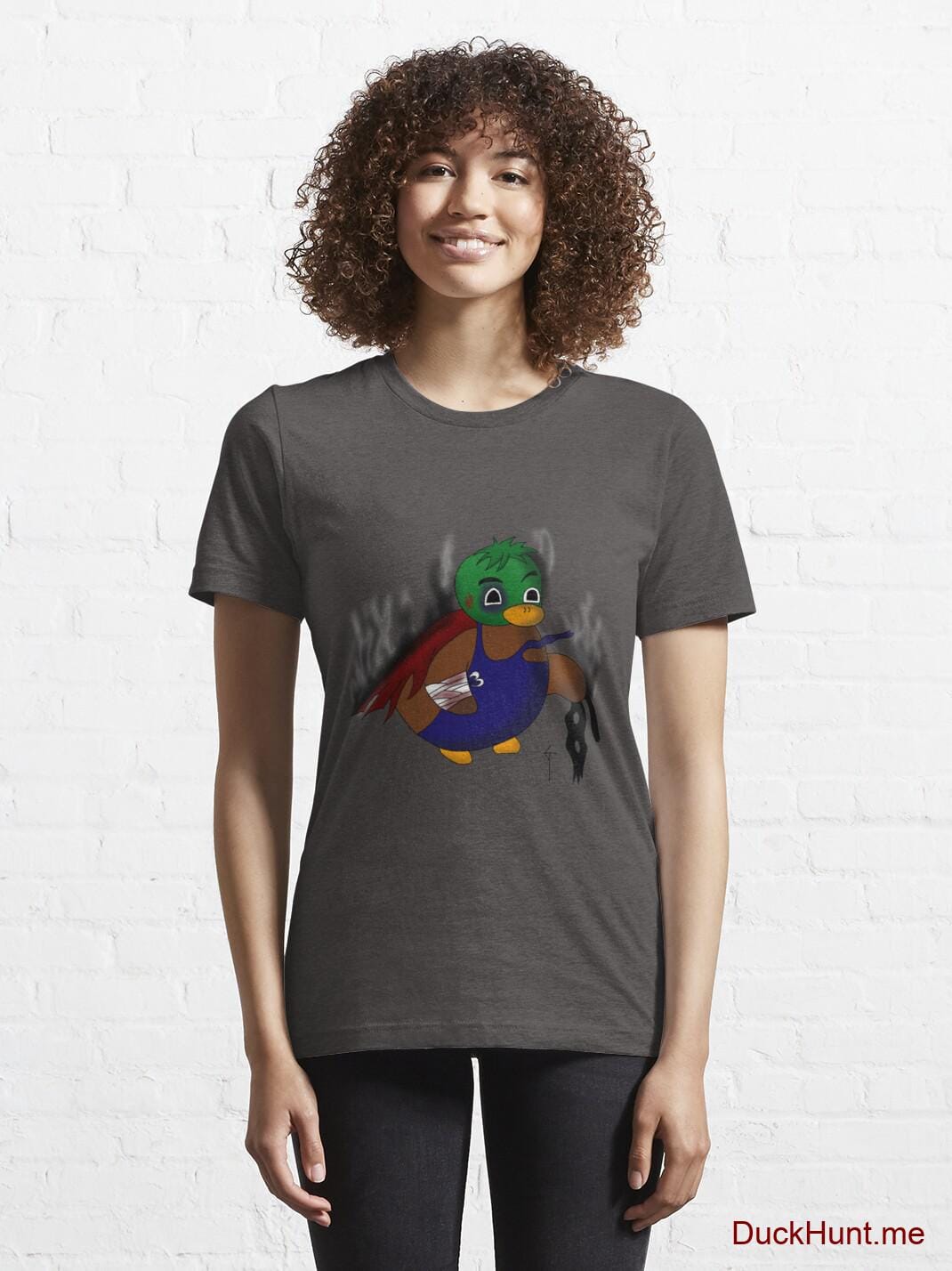 Dead Boss Duck (smoky) Charcoal Heather Essential T-Shirt (Front printed) alternative image 5