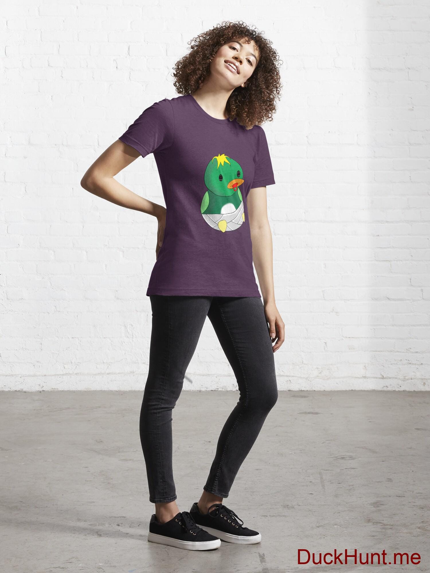 Baby duck Eggplant Essential T-Shirt (Front printed) alternative image 3