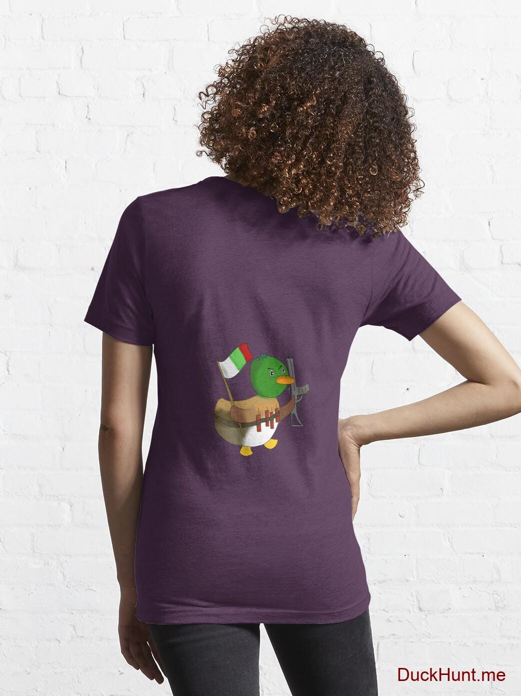 Kamikaze Duck Eggplant Essential T-Shirt (Back printed) alternative image 4