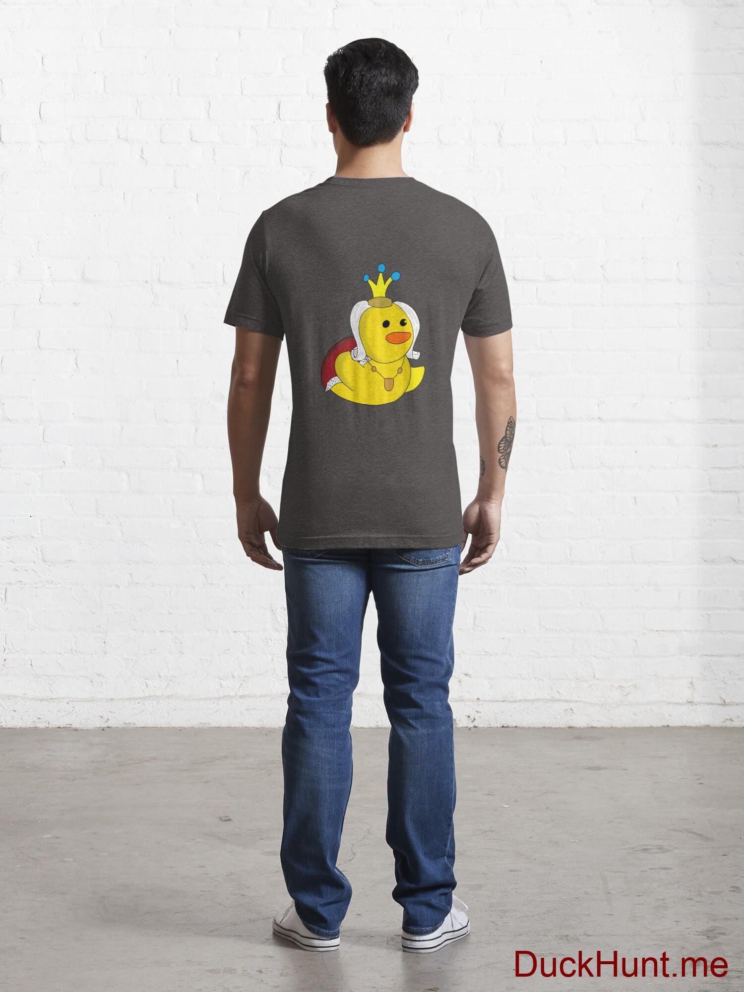 Royal Duck Charcoal Heather Essential T-Shirt (Back printed) alternative image 3
