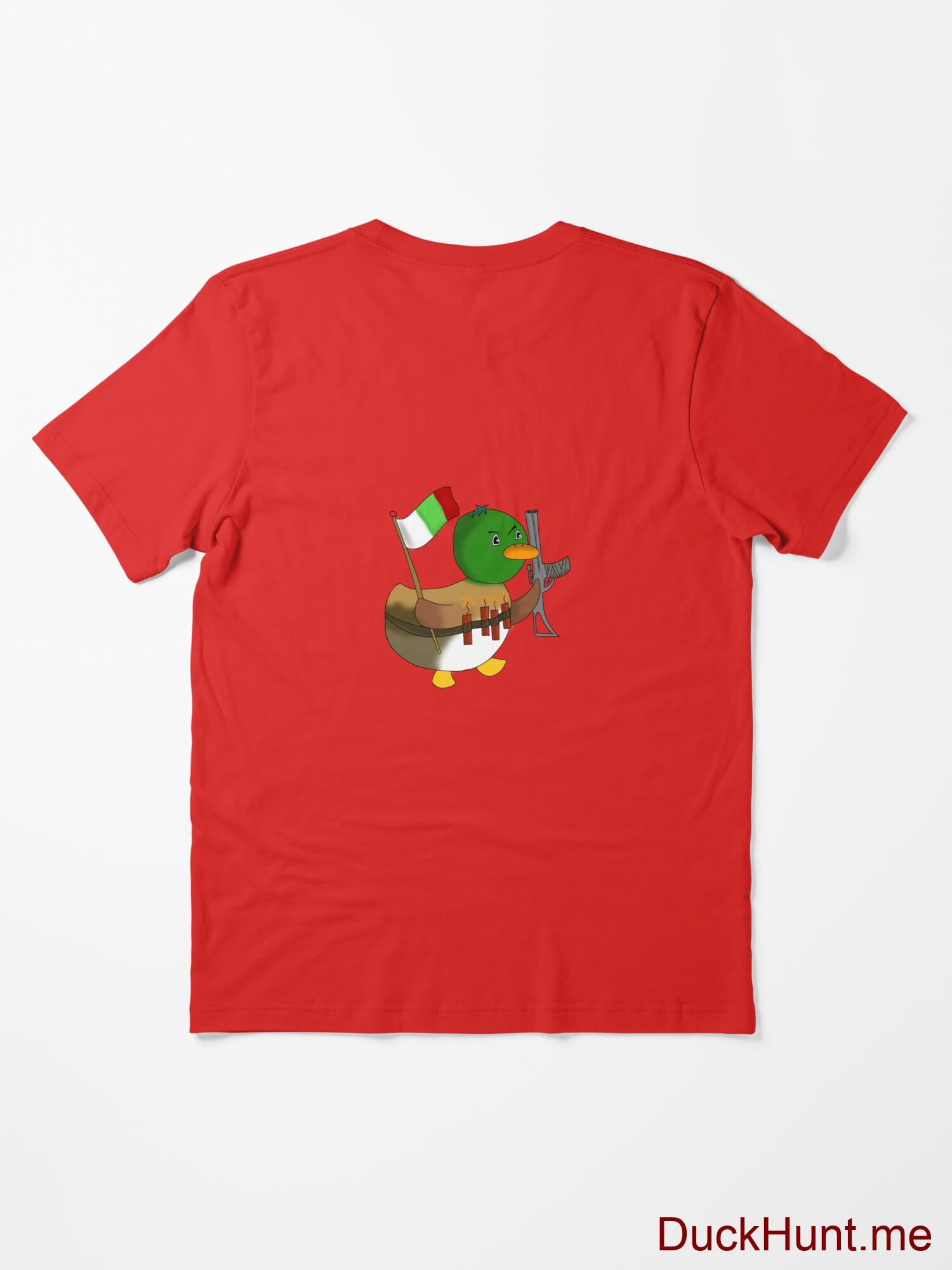 Kamikaze Duck Red Essential T-Shirt (Back printed) alternative image 1