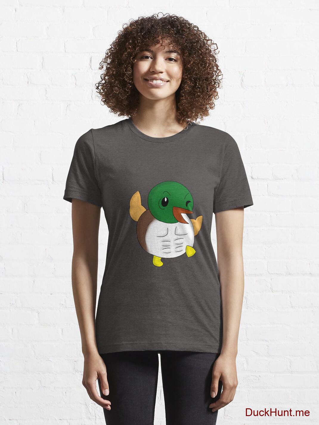 Super duck Charcoal Heather Essential T-Shirt (Front printed) alternative image 5