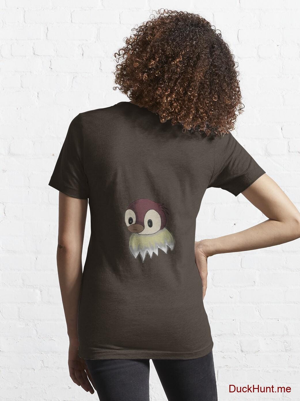 Ghost Duck (fogless) Brown Essential T-Shirt (Back printed) alternative image 4