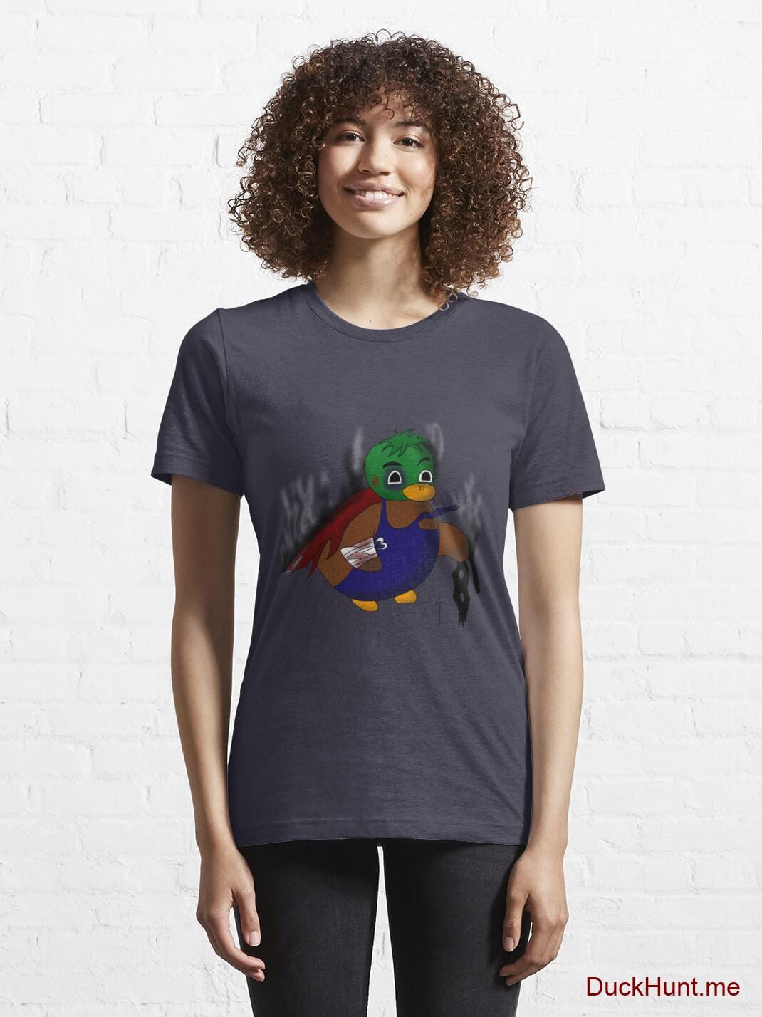 Dead Boss Duck (smoky) Dark Blue Essential T-Shirt (Front printed) alternative image 5