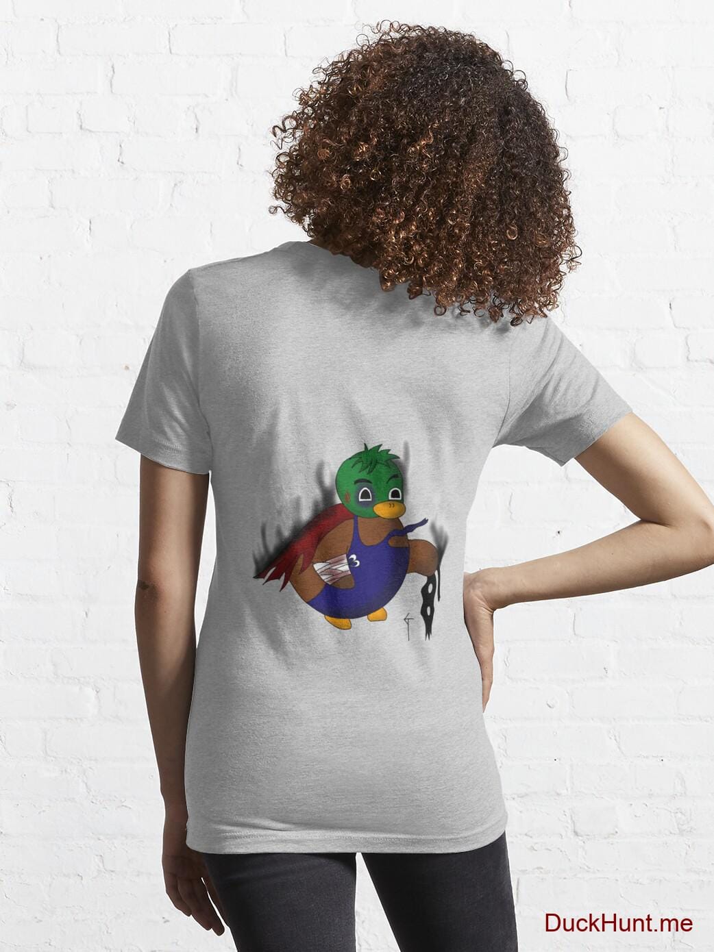 Dead Boss Duck (smoky) Heather Grey Essential T-Shirt (Back printed) alternative image 4