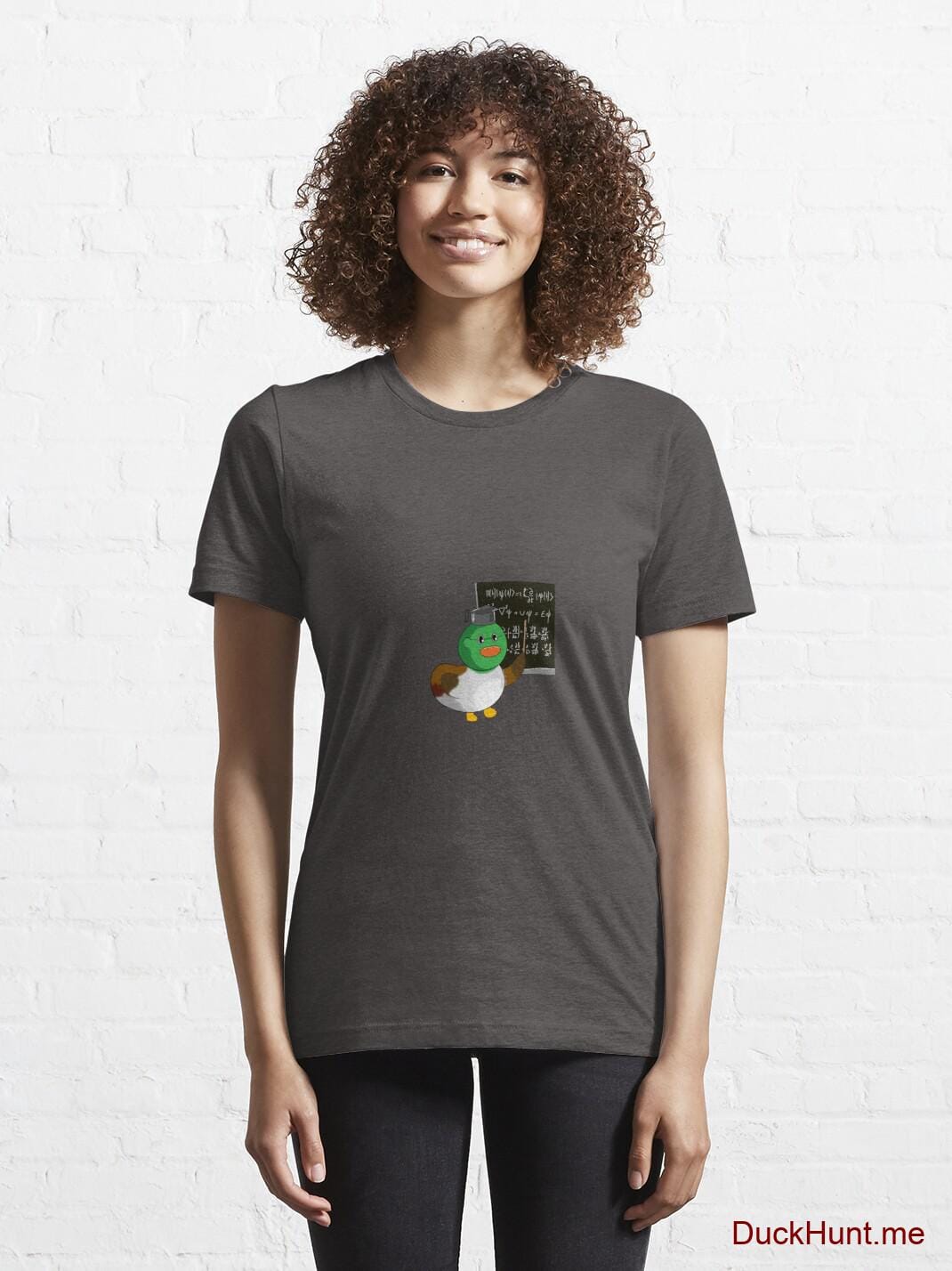 Prof Duck Charcoal Heather Essential T-Shirt (Front printed) alternative image 5