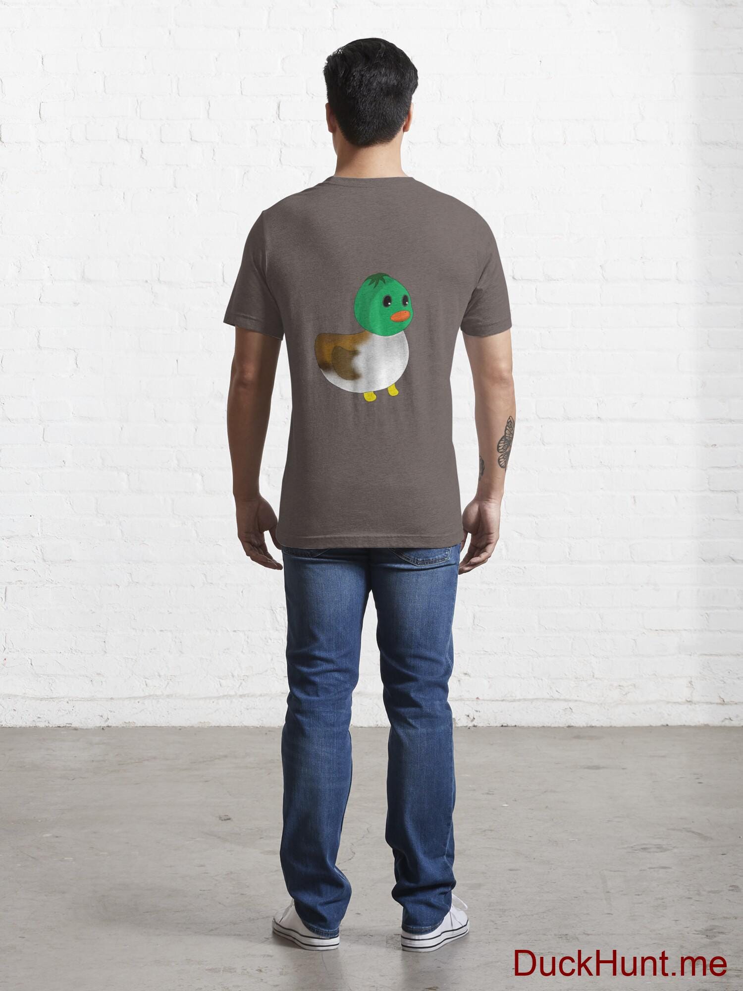 Normal Duck Dark Grey Essential T-Shirt (Back printed) alternative image 3