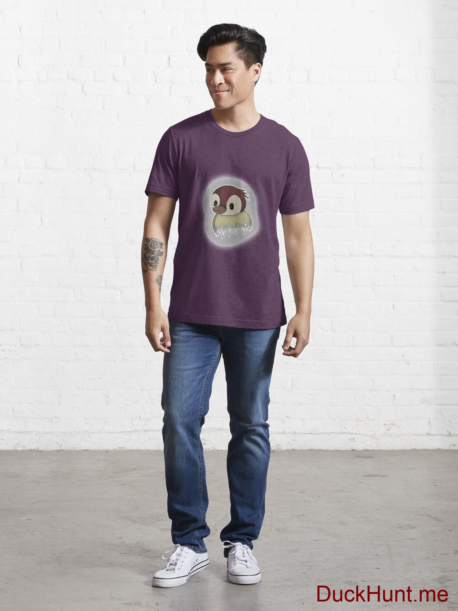 Ghost Duck (foggy) Eggplant Essential T-Shirt (Front printed) alternative image 4