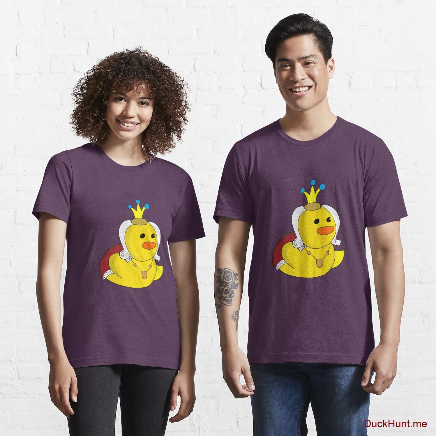 Royal Duck Eggplant Essential T-Shirt (Front printed)